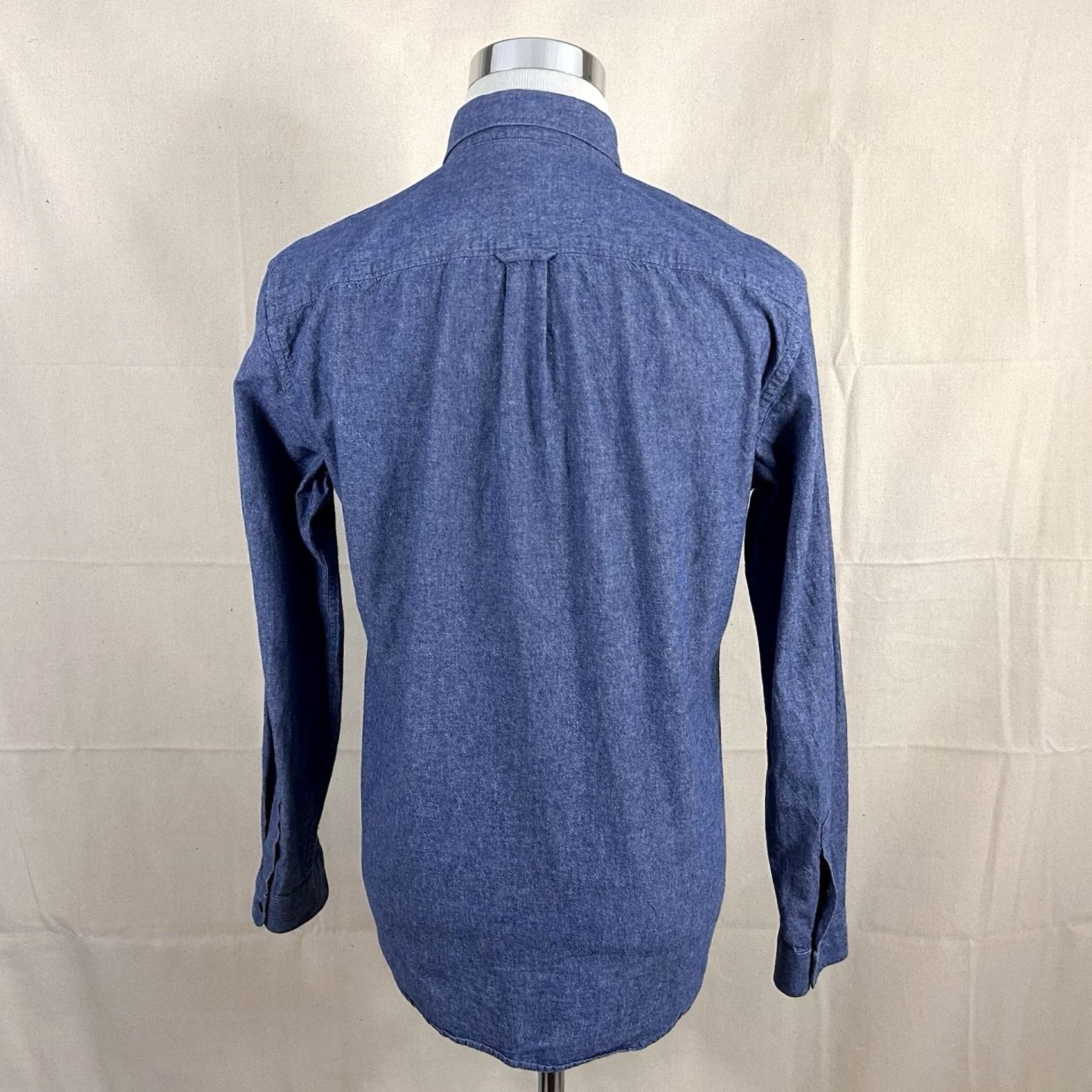 Vintage Frank & Oak Odessa Chambray Shirt Blue Button-Down Cotton Casual Shirt M Mens Size US M / EU 48-50 / 2 - 5 Thumbnail