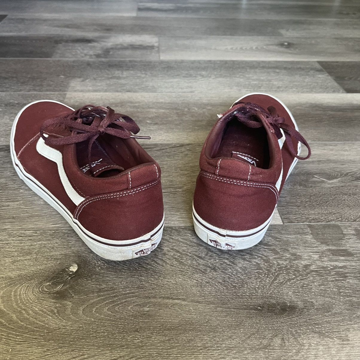 Vans × Vintage Vans Old Skool Low Skate Shoes Burgundy Maroon & White 11.5 Size US 11.5 / EU 44-45 - 4 Thumbnail