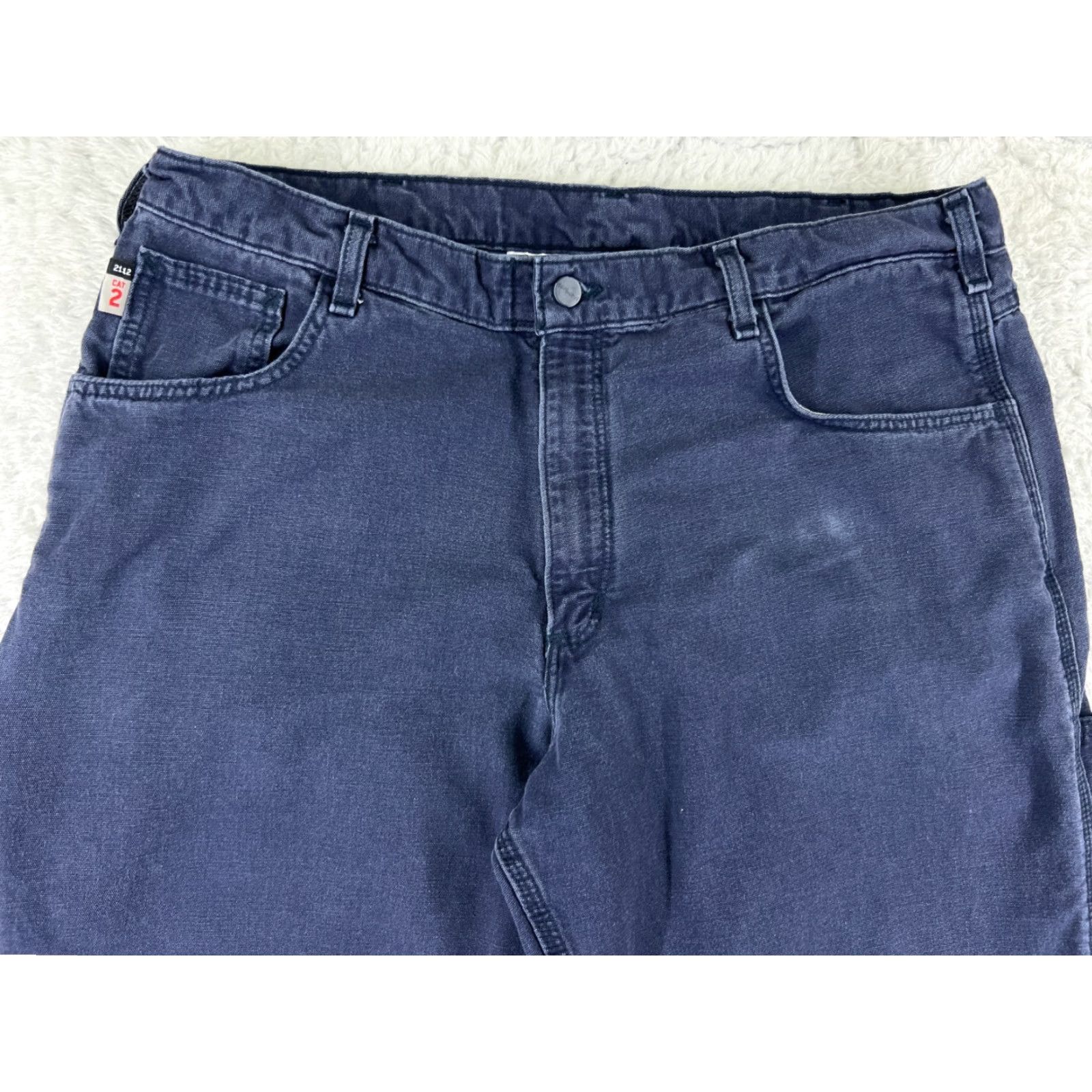 Carhartt Carhartt Jeans Mens 38 Blue Denim Original Fit FR Cat 2 2112 Cotton Blend Size US 38 / EU 54 - 6 Thumbnail
