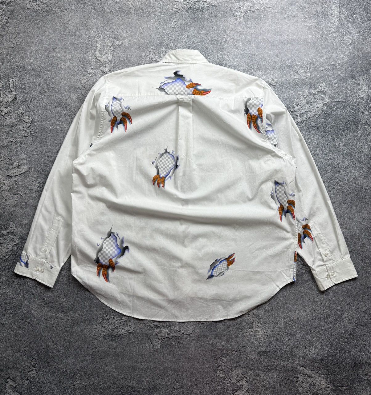 Brain Dead Brain Dead Multi Print Very Rare Claw Button Up shirt Size US XXL / EU 58 / 5 - 7 Thumbnail