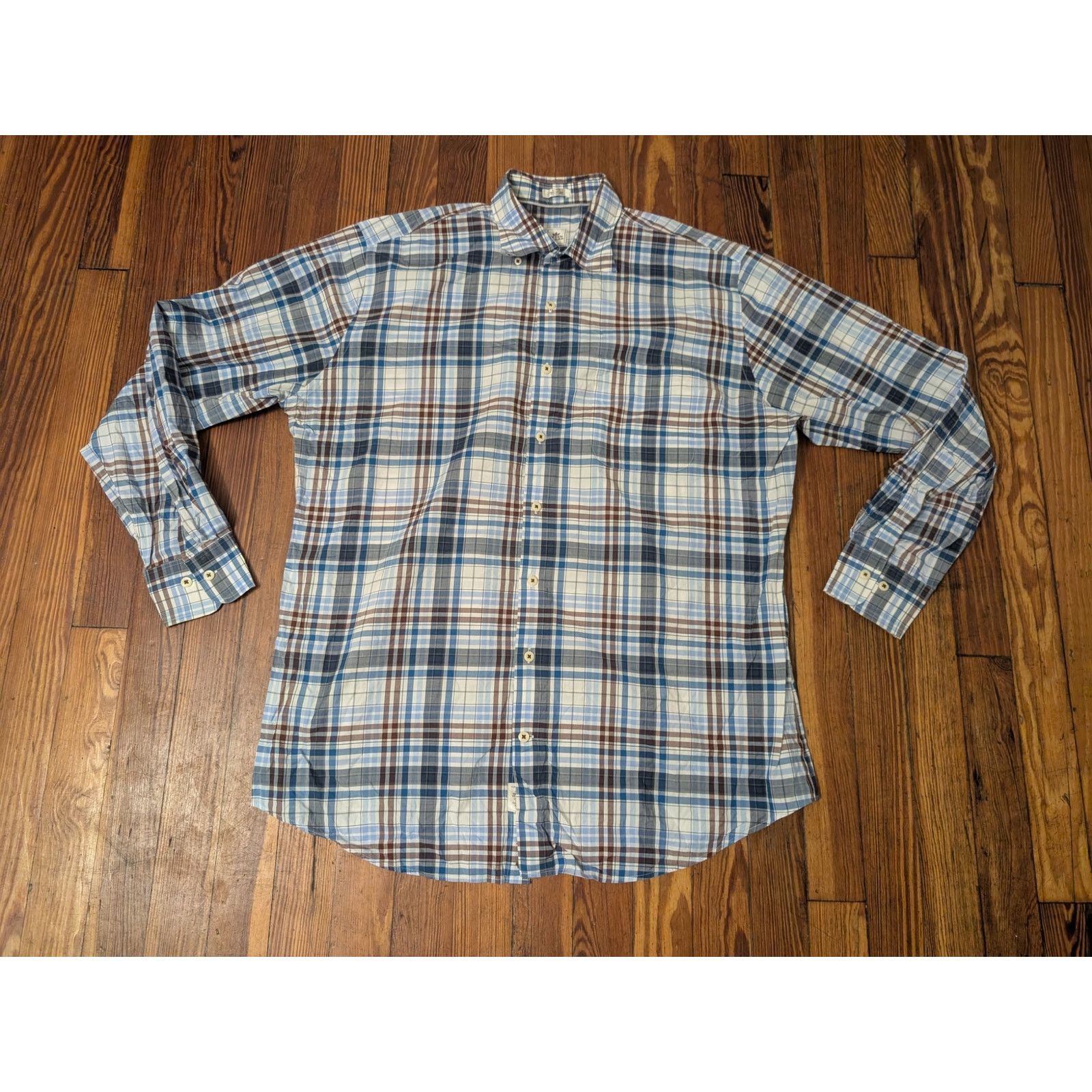 Peter Millar Peter Millar Plaid Mens Large Long Sleeve Shirt Size US L / EU 52-54 / 3 - 1 Thumbnail