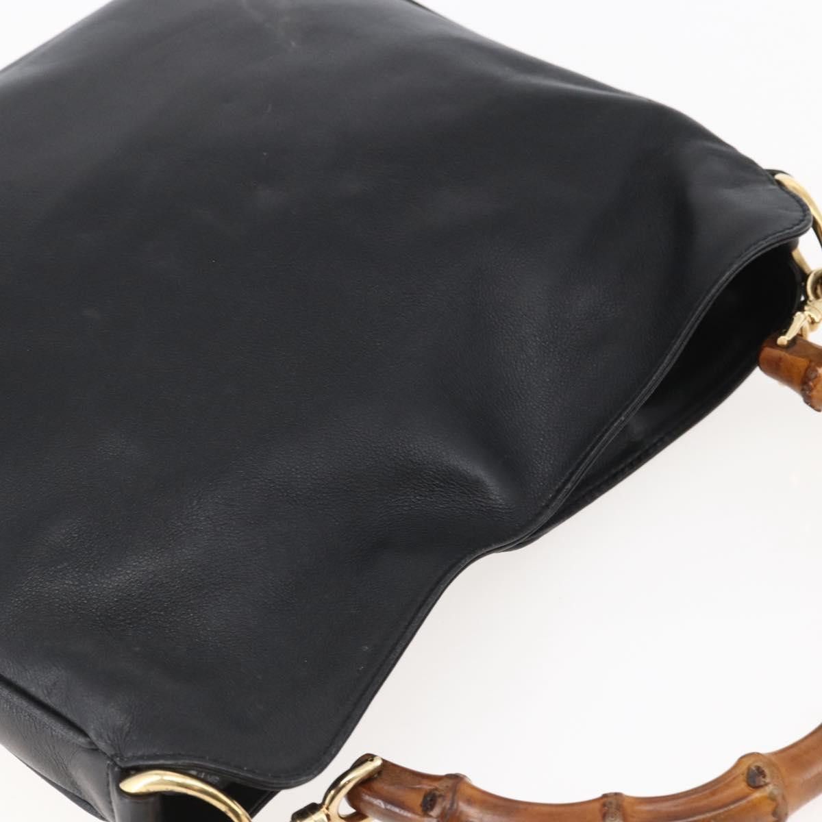 Gucci GUCCI Bamboo Shoulder Bag Leather Black Gold 001 1705 001 Size ONE SIZE - 6 Thumbnail