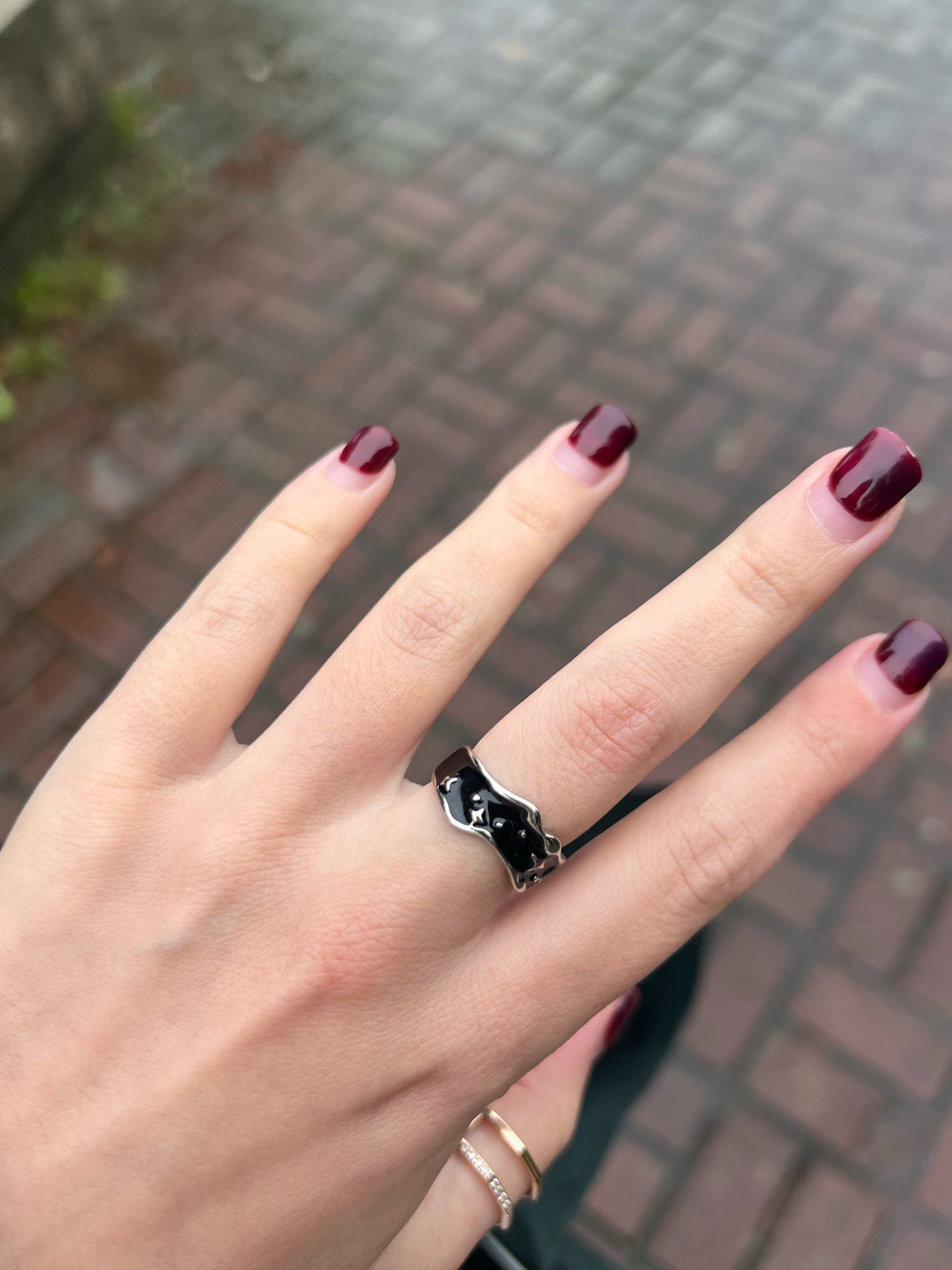 Japanese Brand × Jewelry Irregular Star Black Ring Size ONE SIZE - 5 Thumbnail