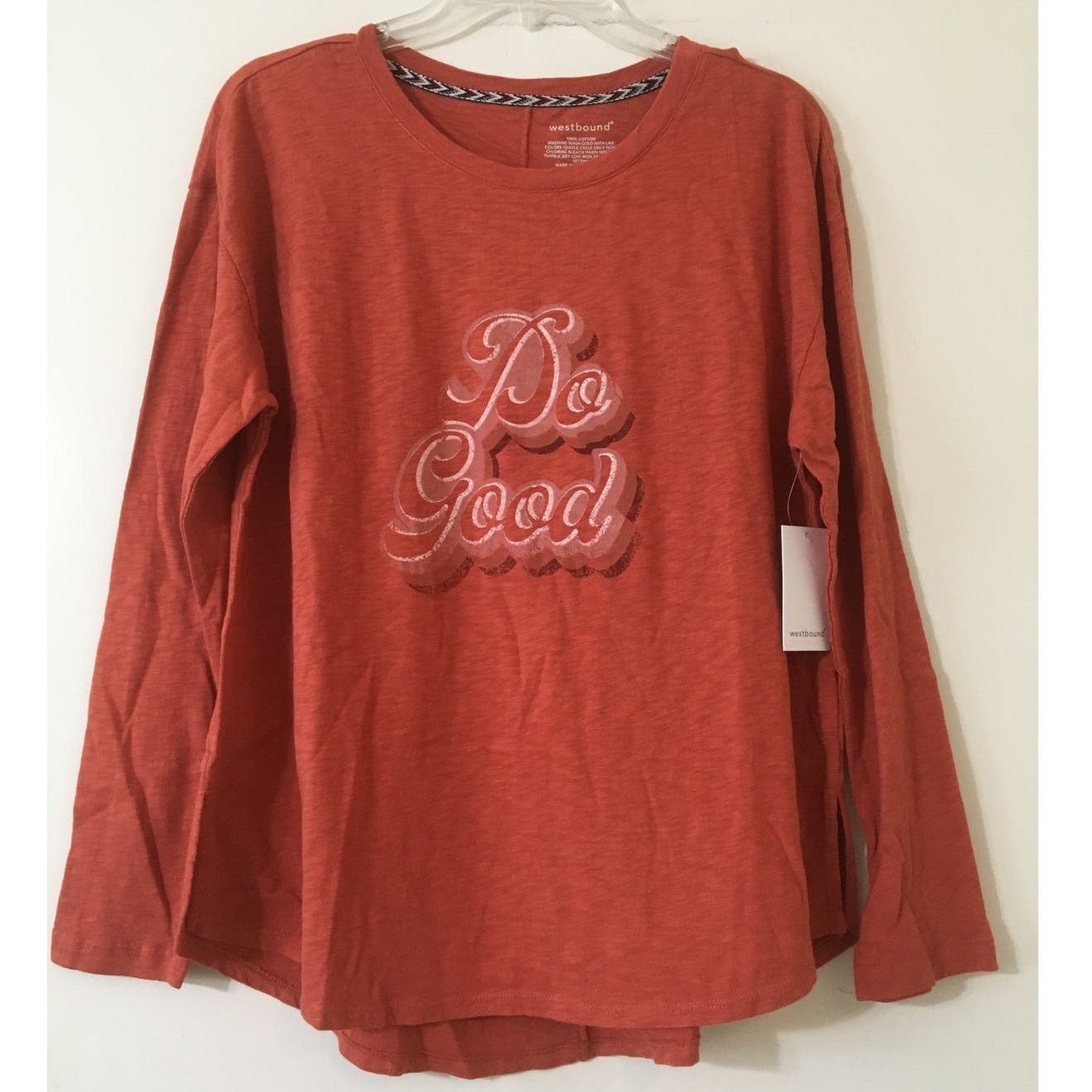 Other NWT Westbound Small 100% Cotton "Do Good" Burnt Orange Top Size S / US 4 / IT 40 - 1 Thumbnail
