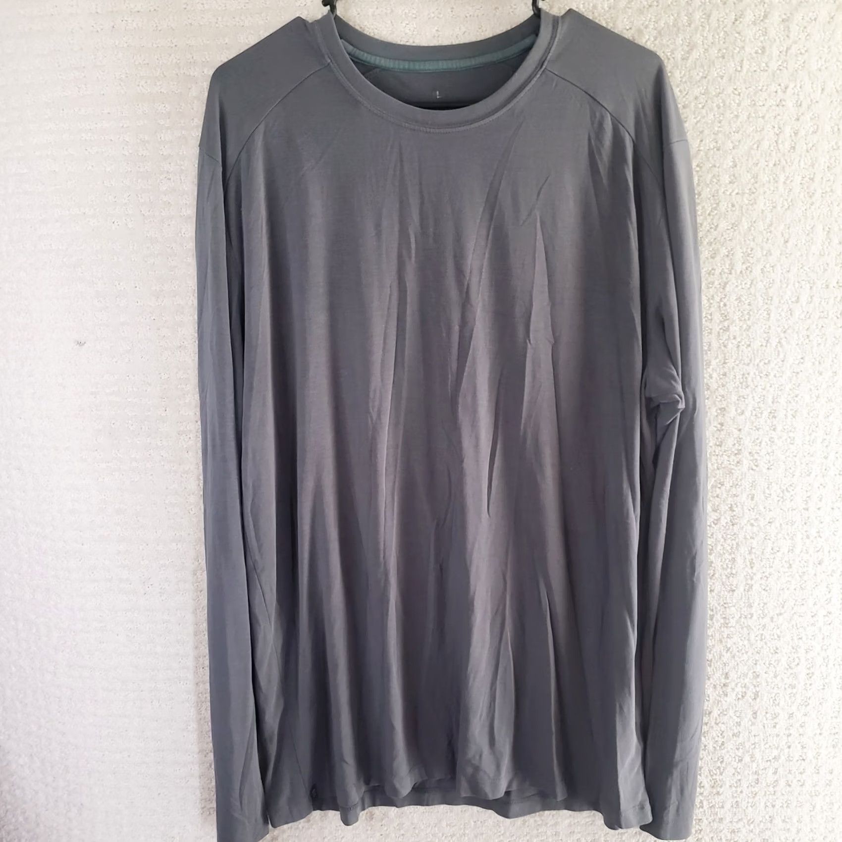 Vintage Free Fly T-Shirt Long Sleeve Mens L Gray Solid Bamboo Polyester Blend Performance Casual Shirt Size US L / EU 52-54 / 3 - 2 Thumbnail