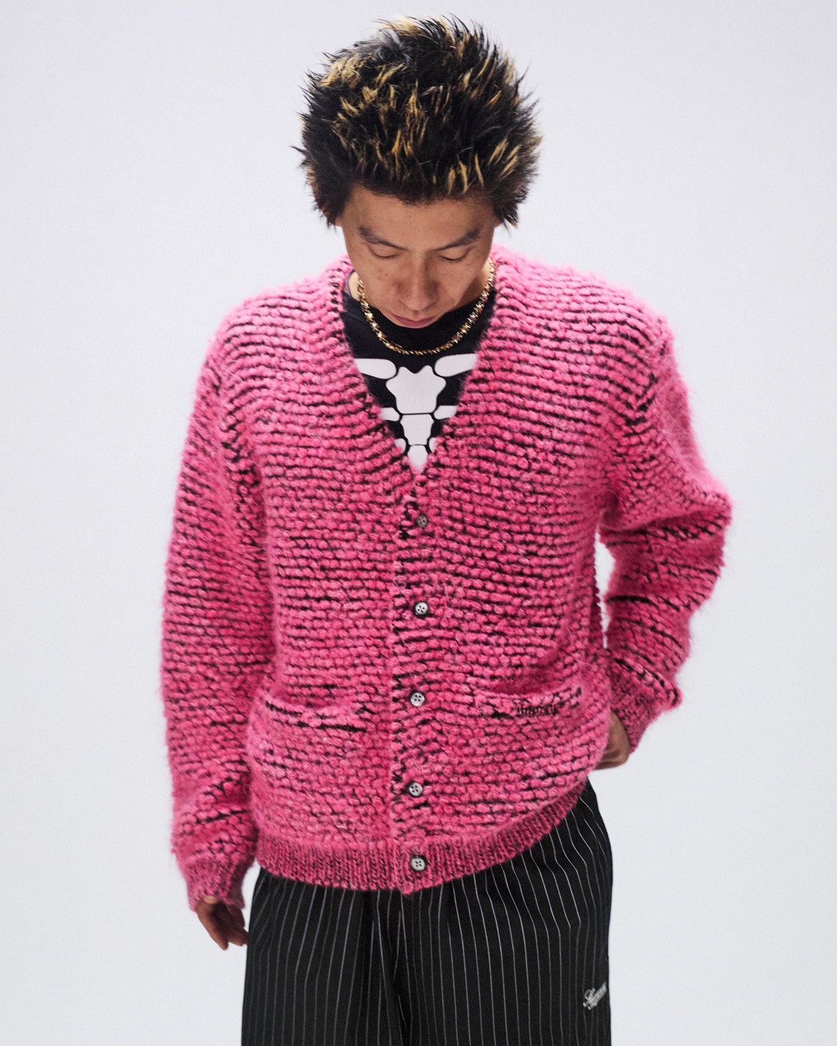 Supreme Supreme Textured Knotted Cardigan - Pink, Medium Size US M / EU 48-50 / 2 - 7 Thumbnail