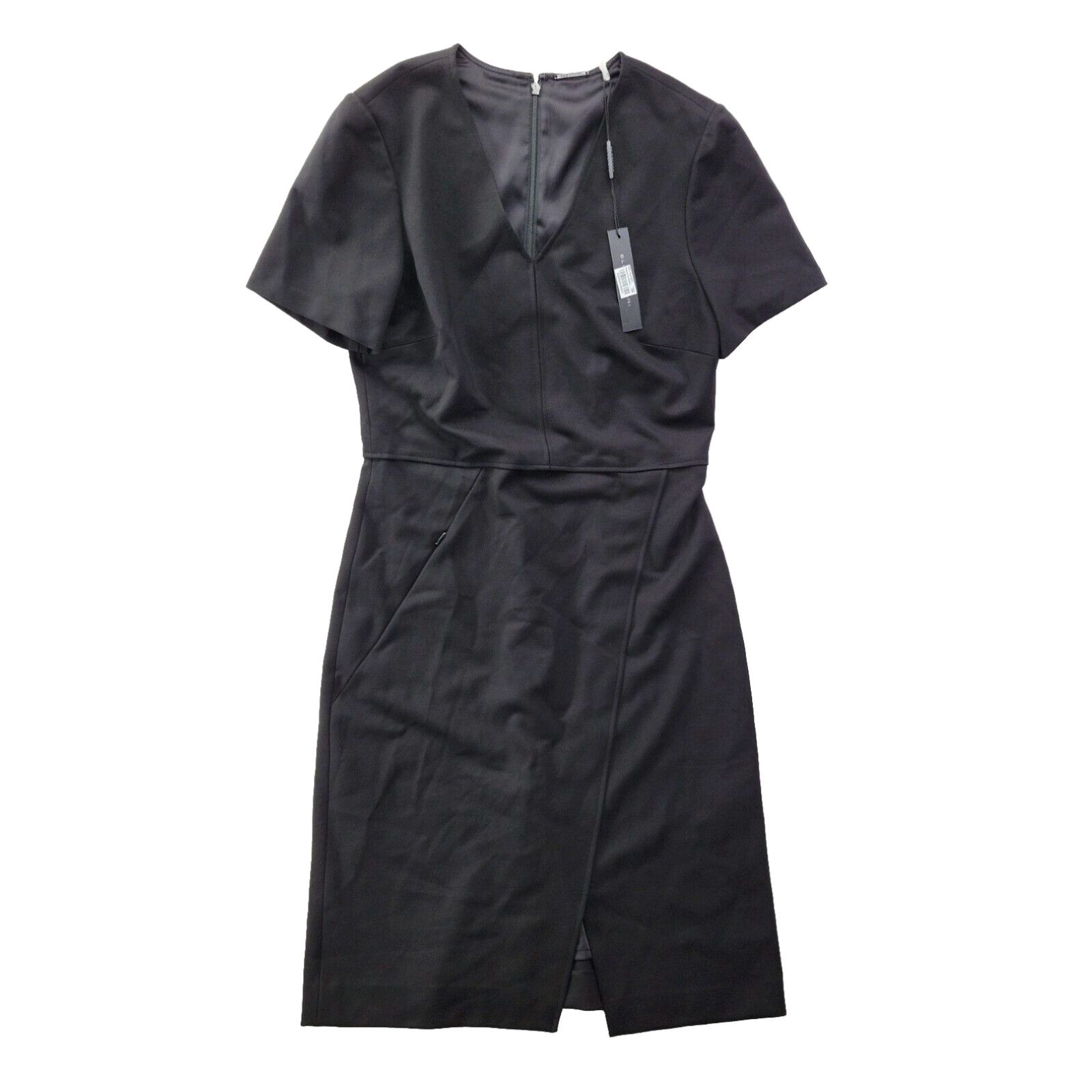 image of New- Elie Tahari Alessandra V-Neck Short Sleeve Ponte Dress 10 Stretch Msrp $298 in White, Women's 
