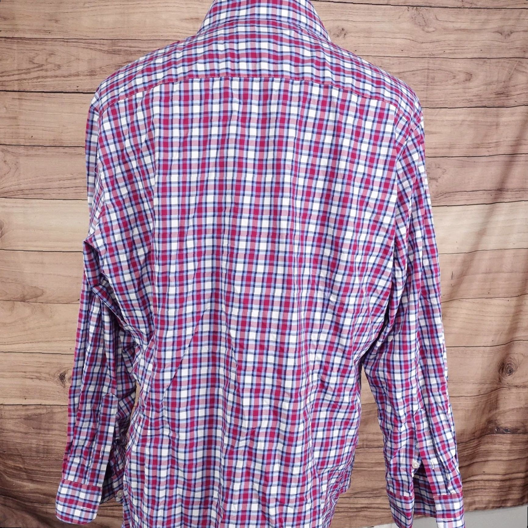 Vintage Kirkland Signature Shirt Mens XL Red Blue Plaid Performance Sport Stretch Shirt Size US XL / EU 56 / 4 - 4 Thumbnail
