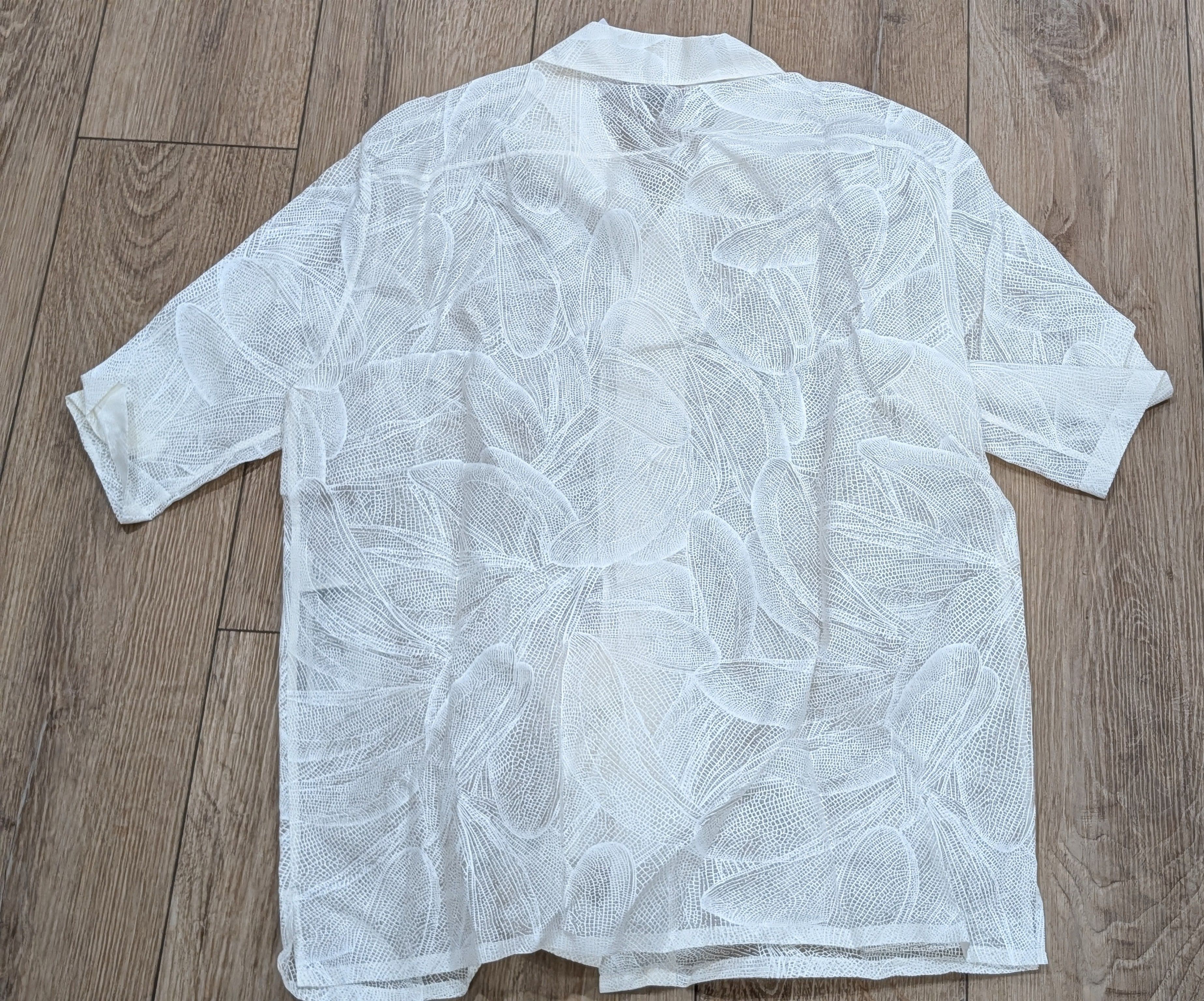 Alexander McQueen Alexander McQueen Silk Tropical Button Up Shirt White 17 Size US XL / EU 56 / 4 - 3 Thumbnail