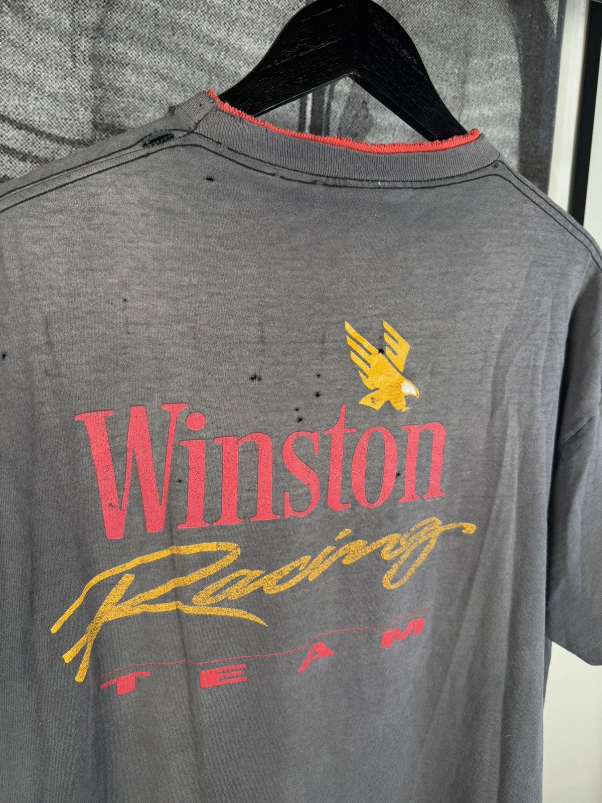 Vintage 🚭INSANE🚭 90s THRASHED FADED 2-COLLAR “WINSTON RACING” SHIRT Size US XL / EU 56 / 4 - 6 Thumbnail