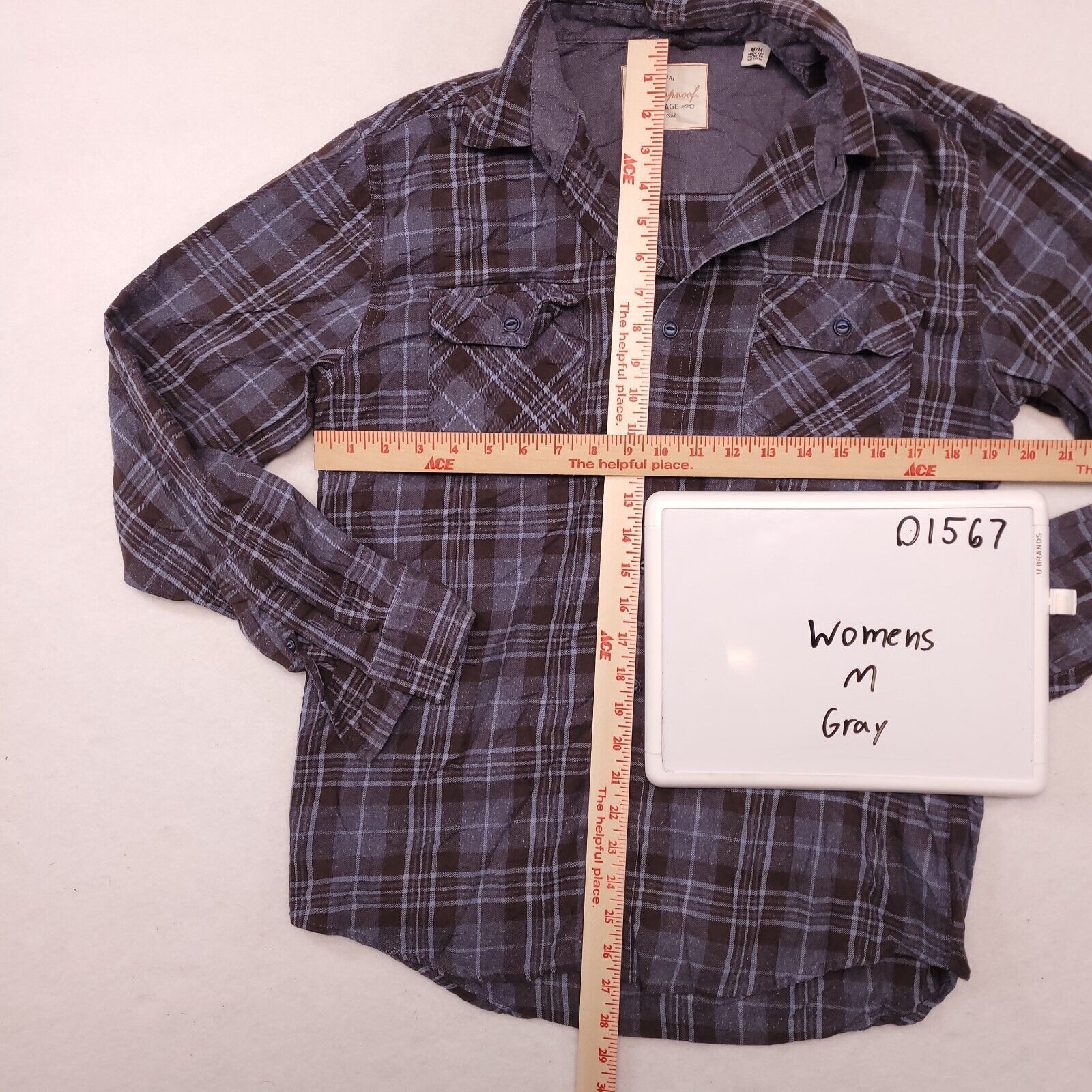 Weatherproof Weatherproof Tartan Flannel Casual Shirt Womens Size M Gray Size M / US 6-8 / IT 42-44 - 8 Thumbnail