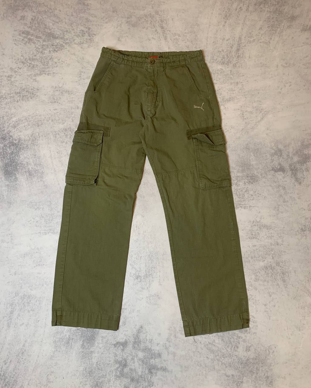 Pre-owned Puma X Vintage Puma Vintage Military Style Cargo Pants In Size S In Green