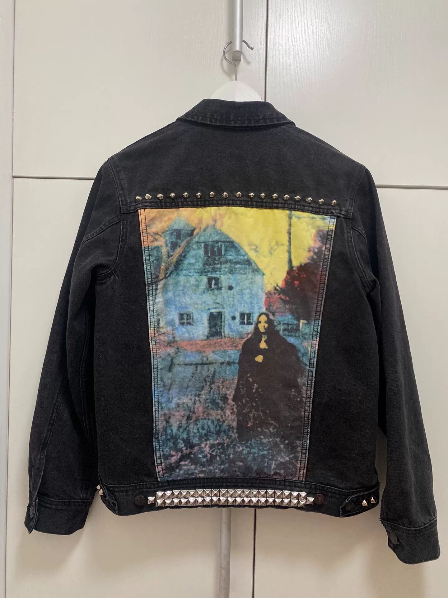 Supreme Rivet Decor Hand-painted Denim Jacket Size US M / EU 48-50 / 2 - 1 Thumbnail
