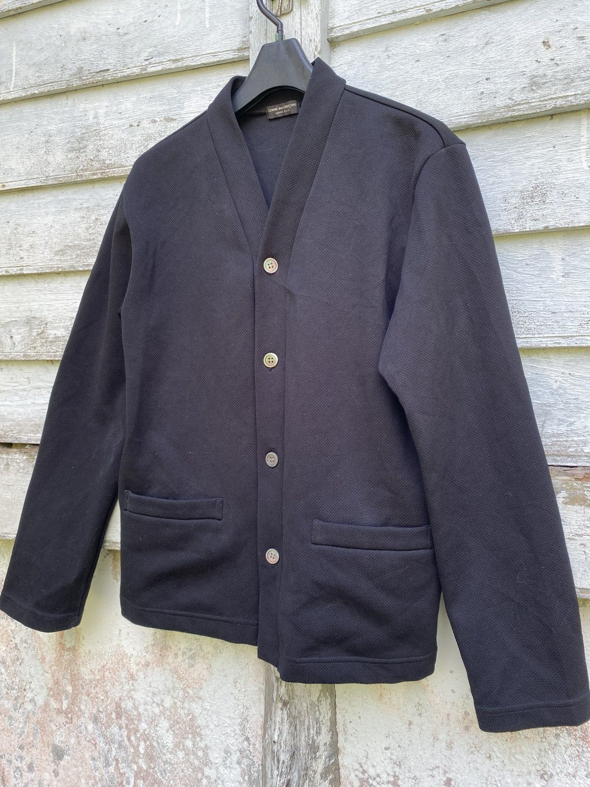 Comme des Garcons Homme Plus × Vintage CDG Homme Plus AD98 Black Cardigan Smart Design Size US M / EU 48-50 / 2 - 2 Thumbnail