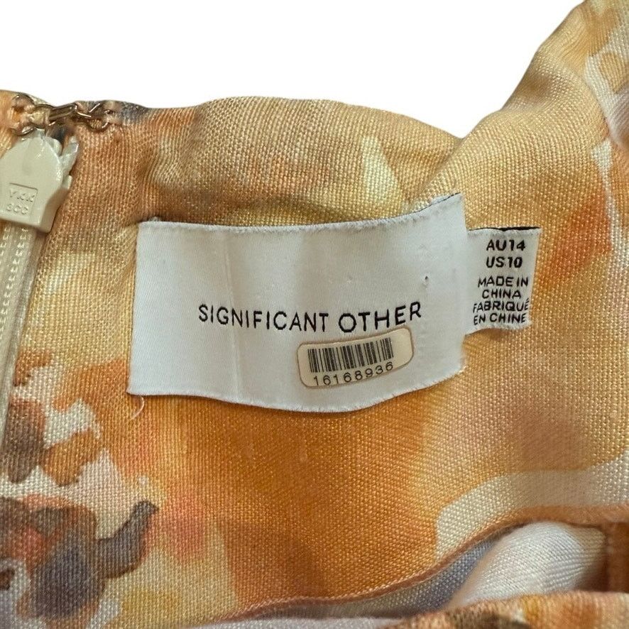 Significant Other Significant Other Lois Floral Mini Dress Orange, Size US 10 Size L / US 10 / IT 46 - 6 Thumbnail