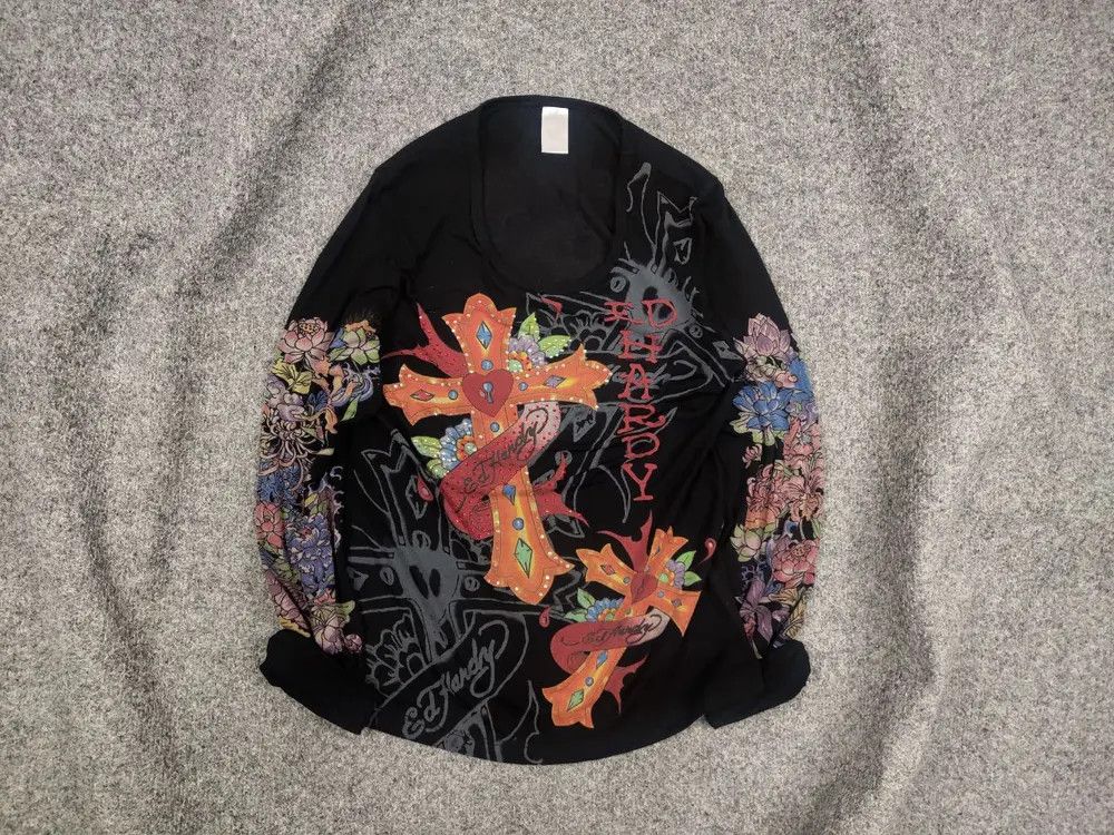 Ed Hardy Ed Hardy by Christian Audigier Vintage Y2K Light Long Sleeve Size M / US 6-8 / IT 42-44 - 1 Thumbnail