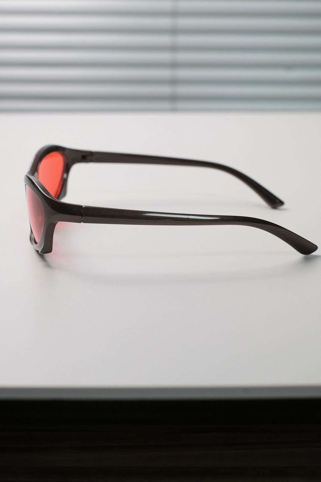 Japanese Brand Y2k Avant Garde Futuristic Dark Brown Sunglasses Unisex OS Size ONE SIZE - 3 Thumbnail