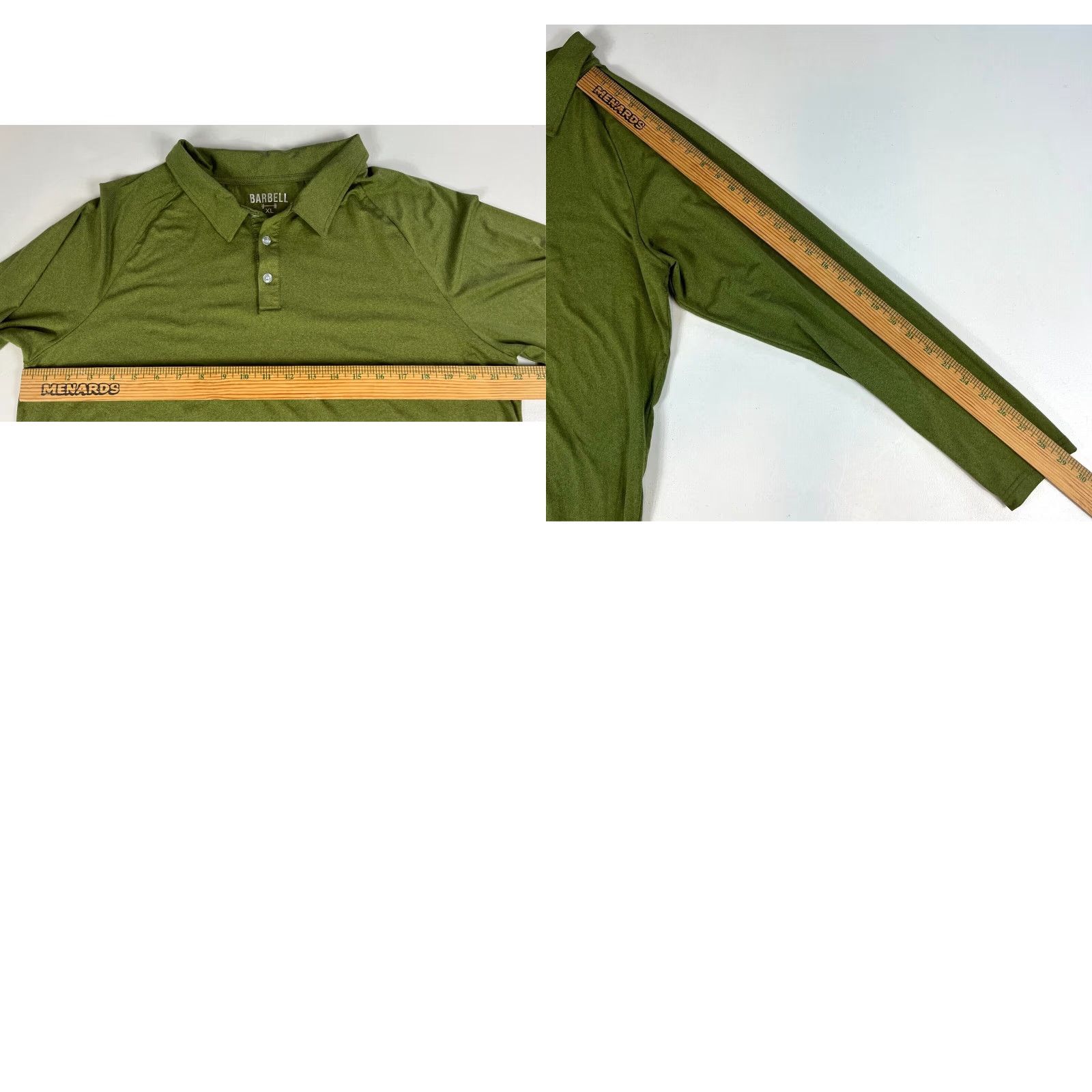 Vintage Barbell Apparel Men’s Long Sleeve Polo Shirt XL Green Barbell Apparel Polo Shirt Men’s XL Long Sleeve Green Performance Gym & Training Size US XL / EU 56 / 4 - 9 Thumbnail