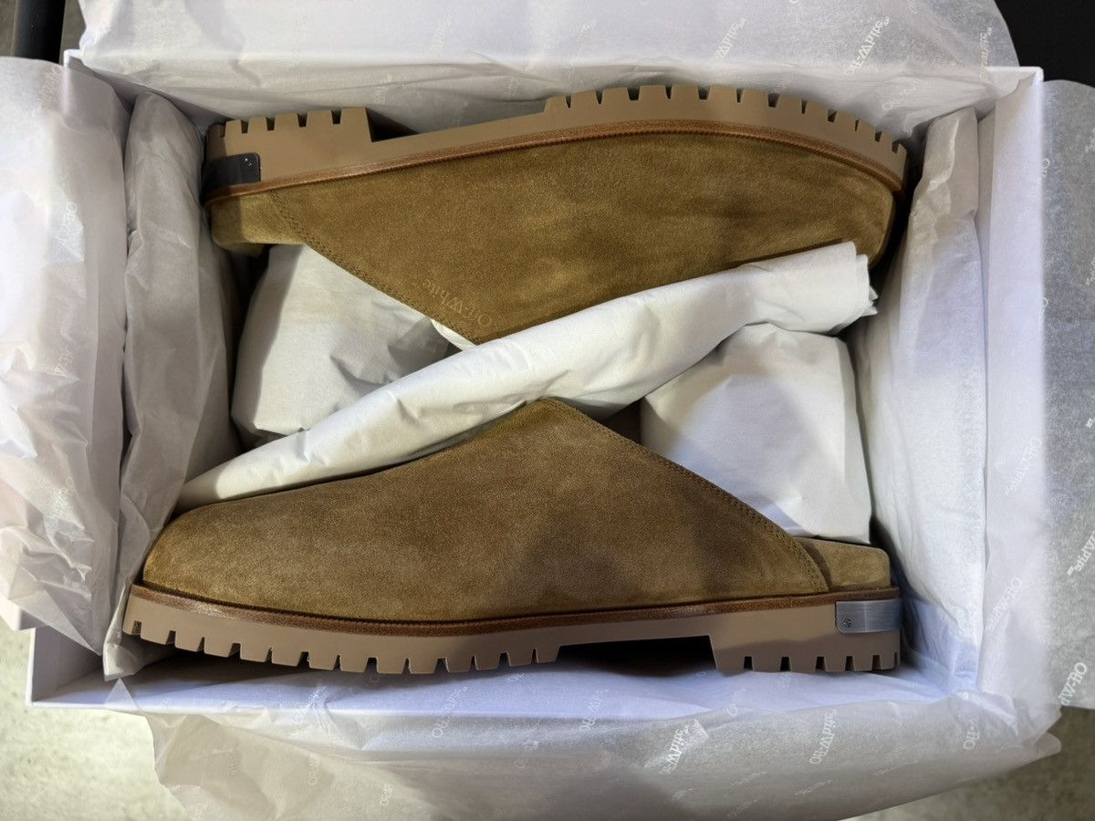 Off-White Off White Metal Logo Suede Clogs Size US 12 / EU 45 - 6 Thumbnail