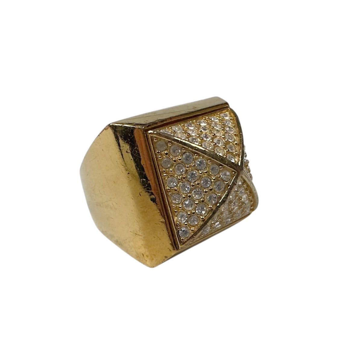 Michael Kors Michael Kors Pyramid Gold Plated Cocktail Ring Size 7 Size ONE SIZE - 3 Thumbnail
