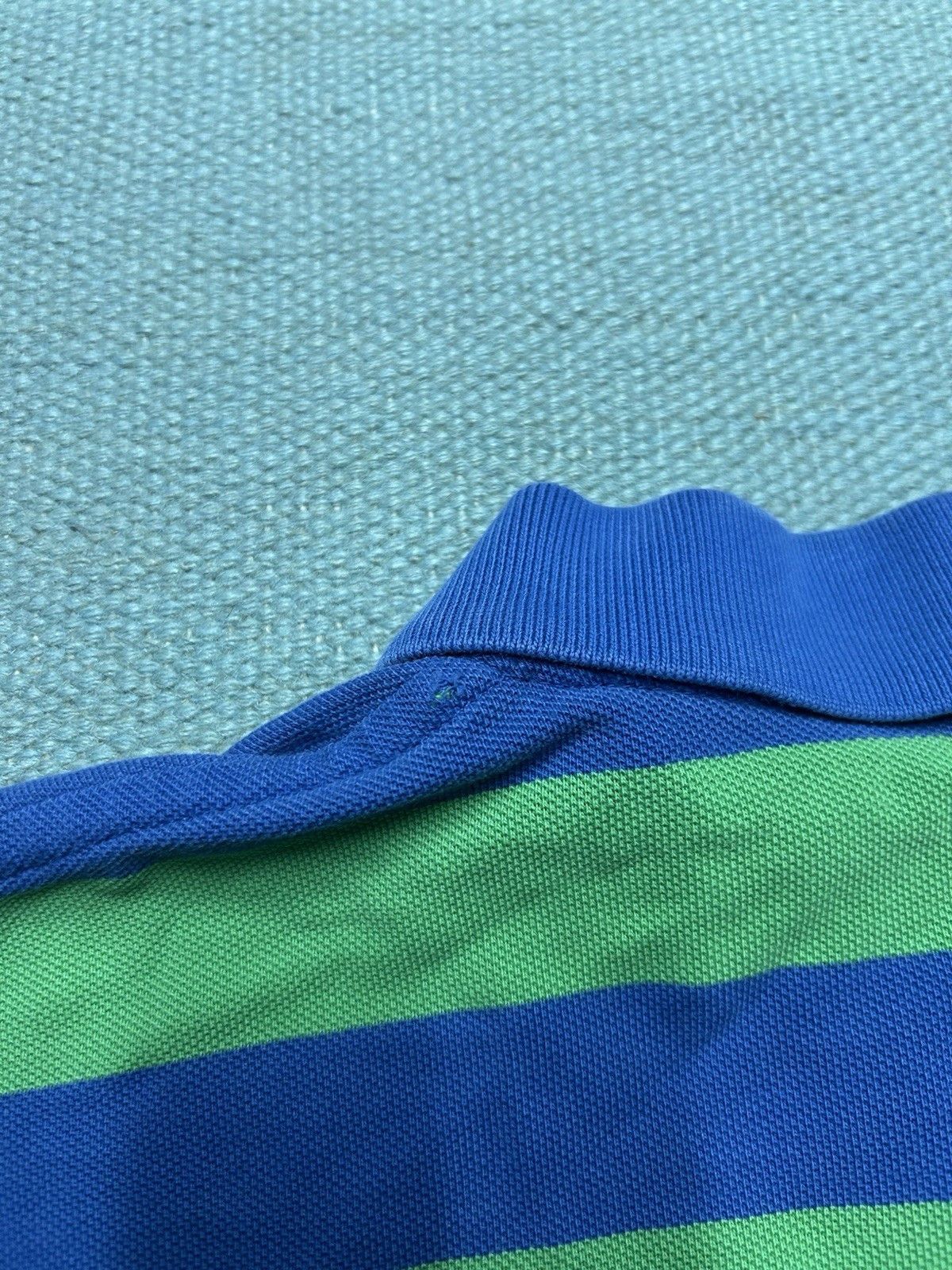Vintage Polo Ralph Lauren polo shirt stripe blue green soft cotton M Size US M / EU 48-50 / 2 - 8 Thumbnail