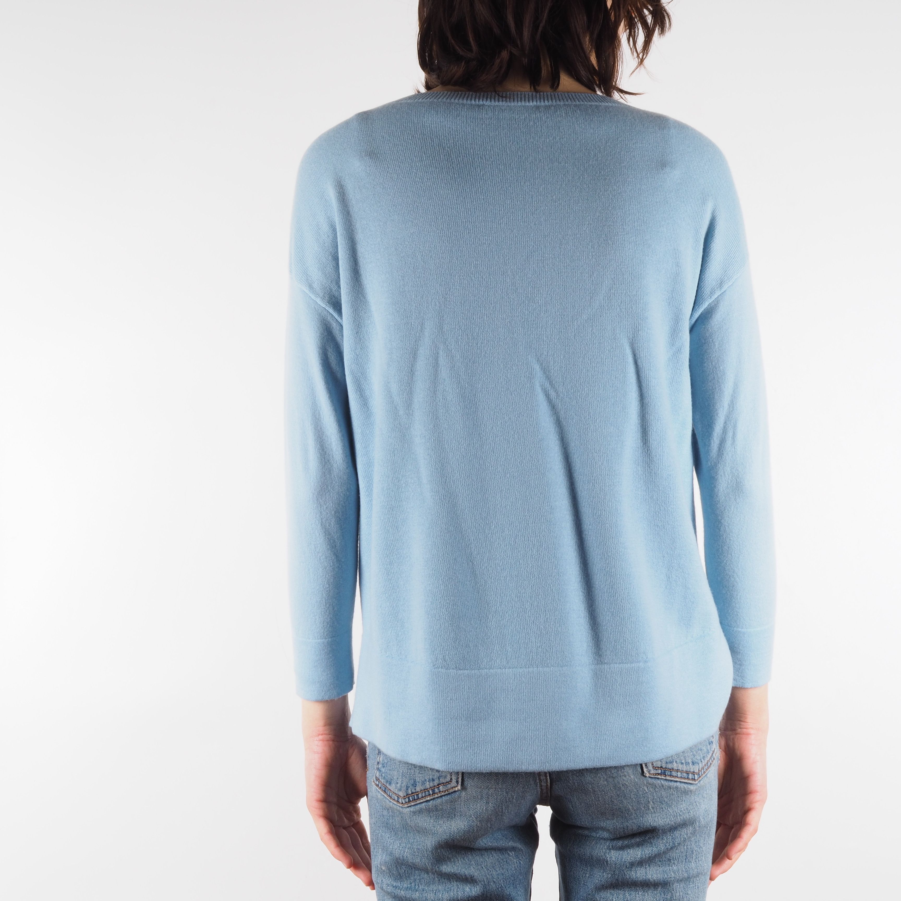 Akris Akris Punto Women's Wool Light Blue Pullover Sweater Size XS / US 0-2 / IT 36-38 - 2 Thumbnail