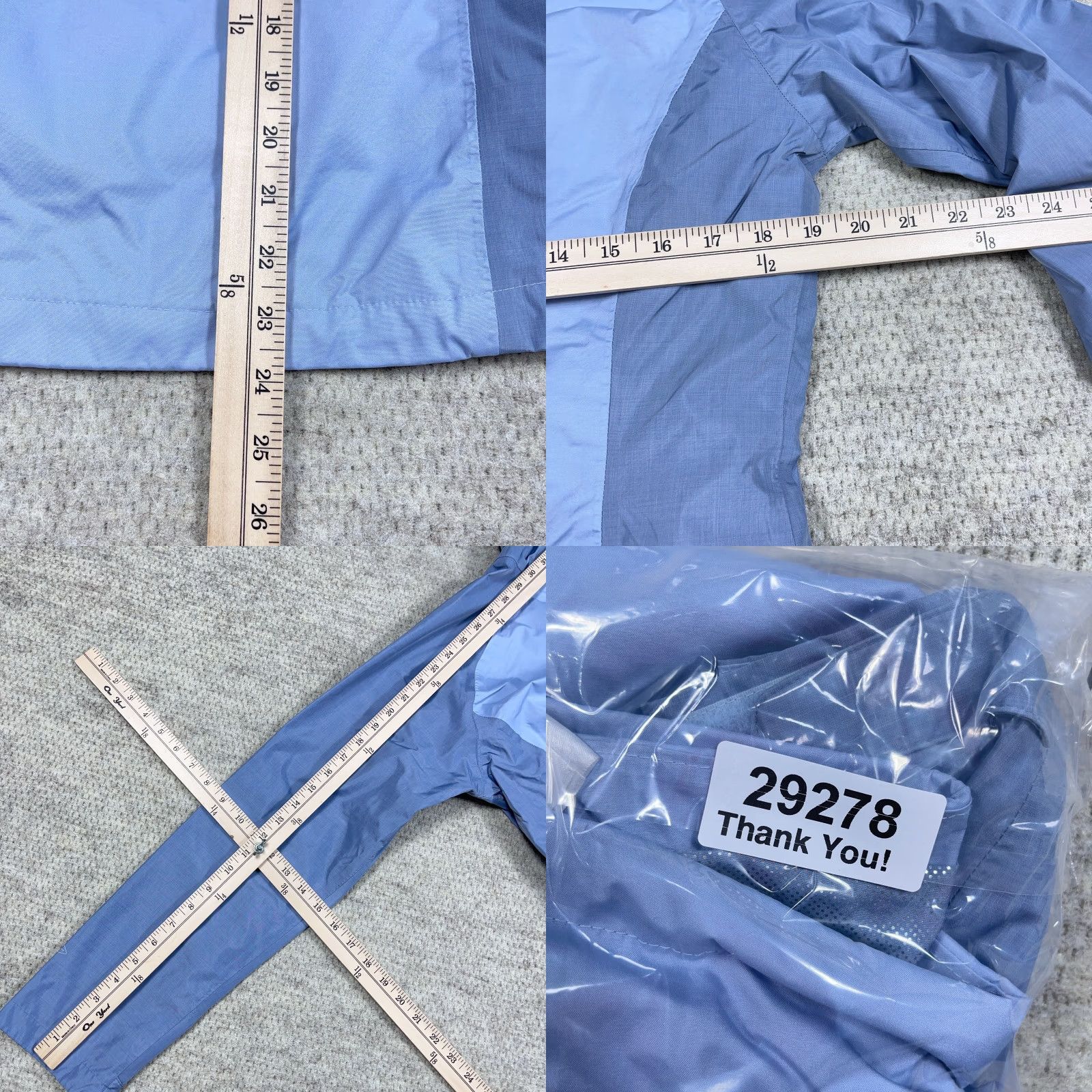 Vintage Columbia Jacket Women Medium Light Blue Omni Heat Windbreaker Rain Coat Size M / US 6-8 / IT 42-44 - 8 Thumbnail
