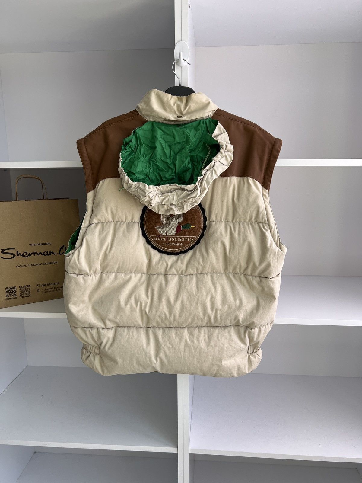 Designer × Vintage VINTAGE chevignon Unlimited PUFFER jacket down duvet leather Size US XL / EU 56 / 4 - 20 Thumbnail