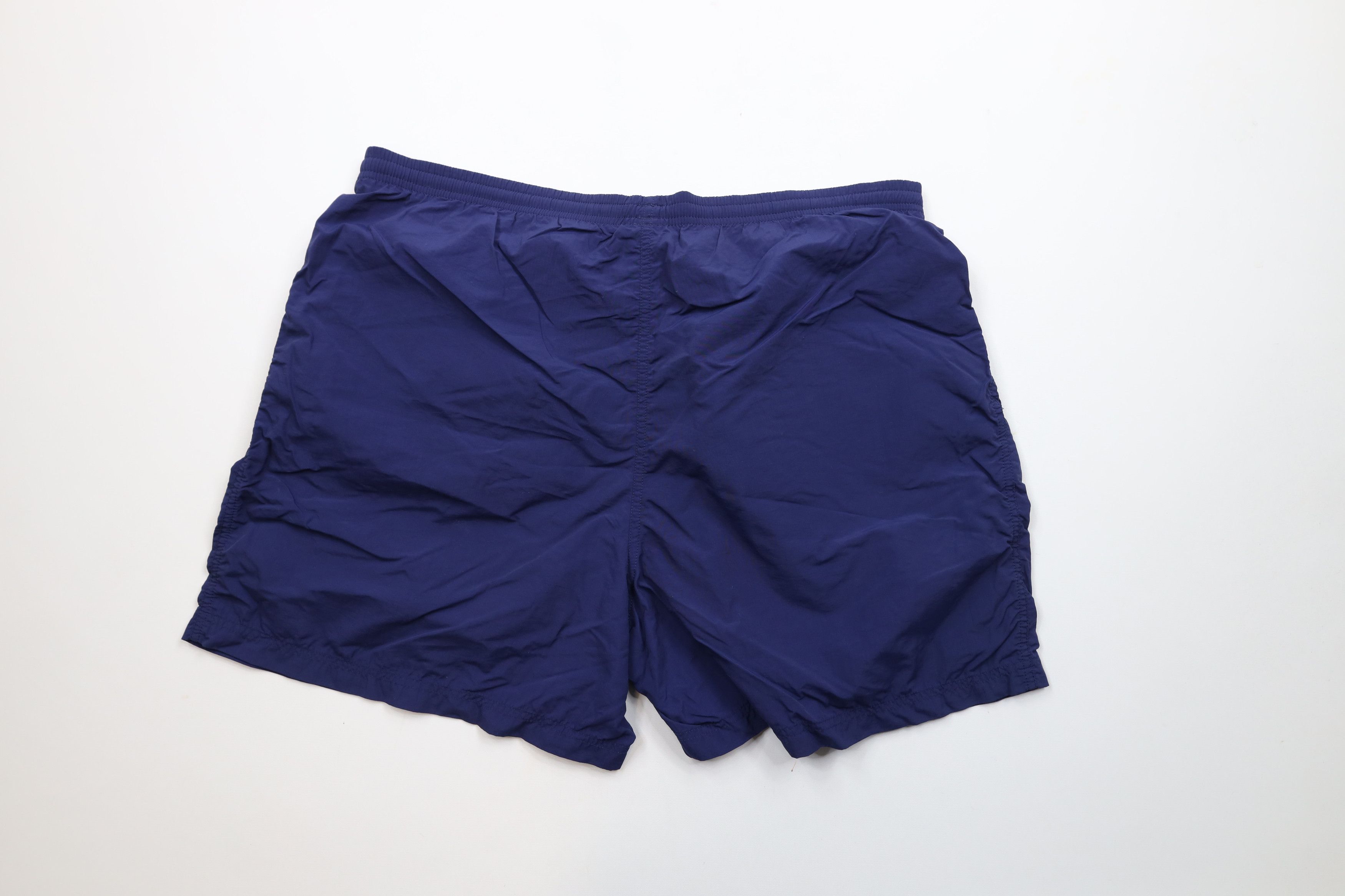 L.L. Bean × Vintage Vintage 90s LL Bean Spell Out Box Logo Shorts Blue Nylon Size 38" / US 16 / IT 52 - 11 Thumbnail