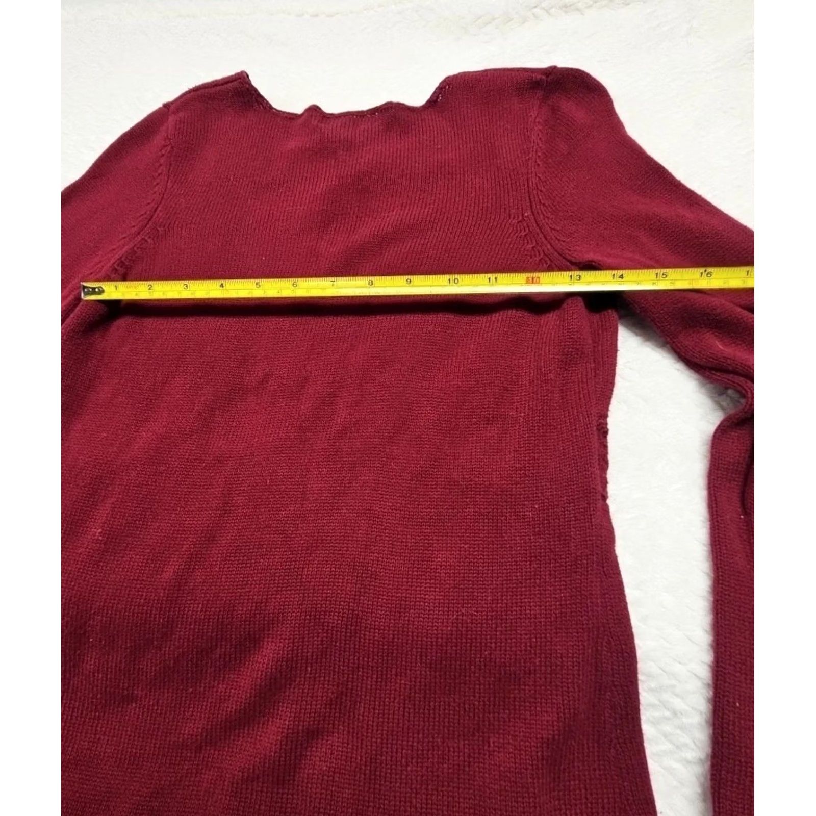 American Eagle Outfitters VINTAGE American Eagle Outfitters Bohemian Women’s Medium Red Crochet Lace Inset Blouse Size M / US 6-8 / IT 42-44 - 5 Thumbnail