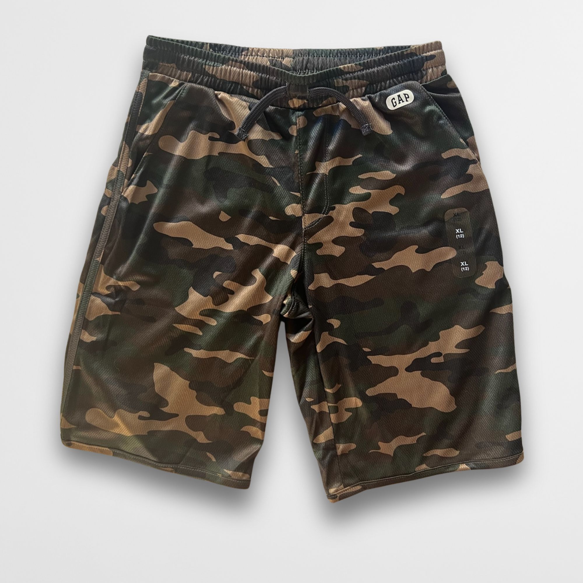 Gap GapFit Kids Camouflage Mesh Pull-On Shorts XL Recycled Mater Size US 28 / EU 44 - 2 Thumbnail