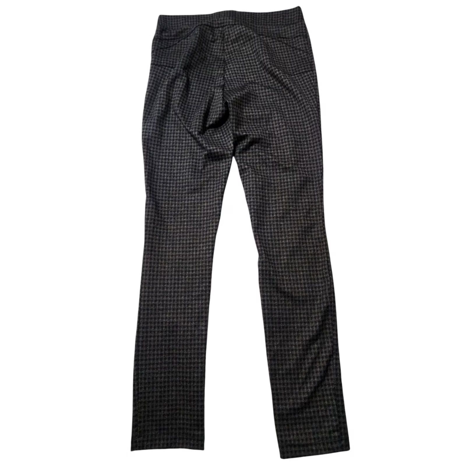 Vintage Wit & Wisdom Womens S Checker Pull On Skinny Leg Pants Gray Size 28" / US 6 / IT 42 - 2 Thumbnail