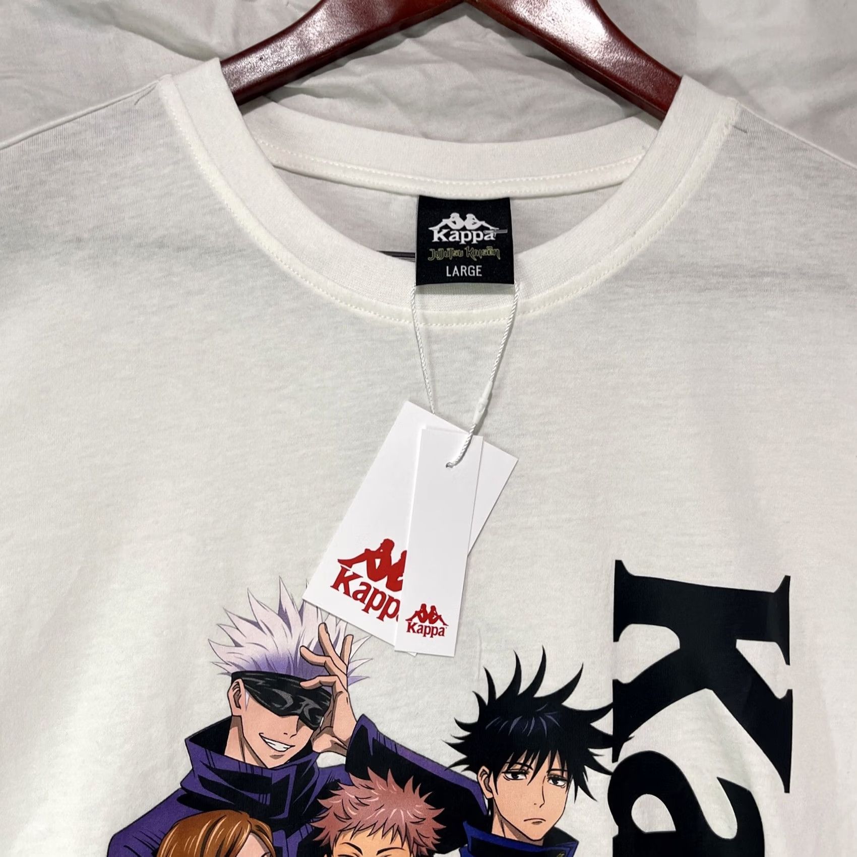 Kappa Jujutsu Kaisen Shirt Mens Large Kappa White Anime Short Sleeve Pullover Tee Size US L / EU 52-54 / 3 - 6 Thumbnail