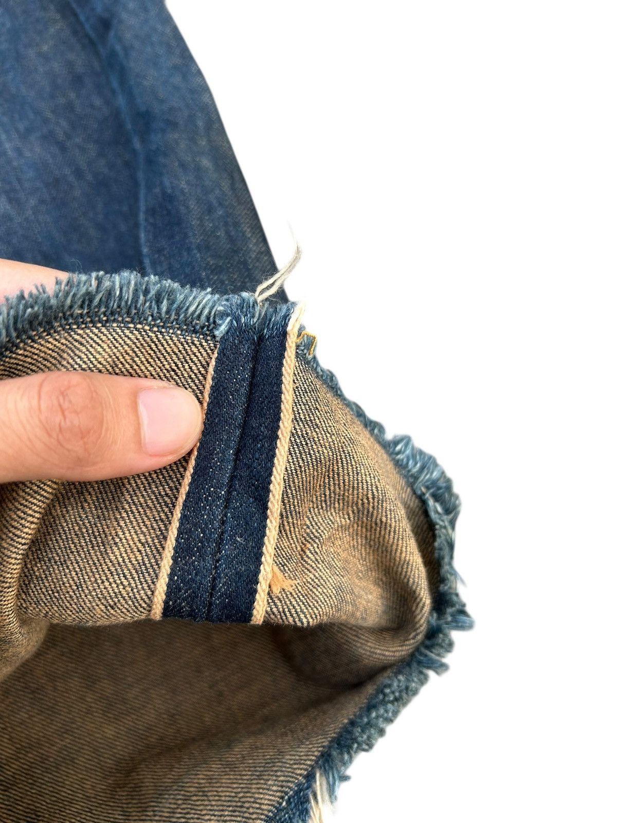 Kapital Vintage Edwin Selvedge Baggy Distressed Short Denim Jeans Size US 29 - 3 Thumbnail