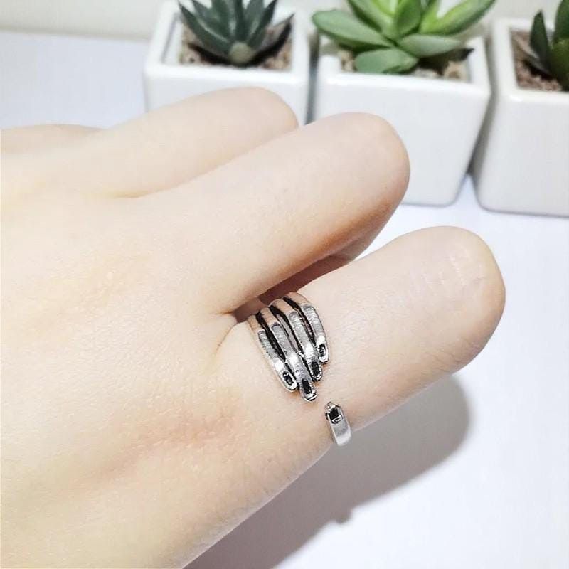 Other Skeleton Ring Gothic Creepy Jewelry alt opium y2k Size ONE SIZE - 2 Thumbnail