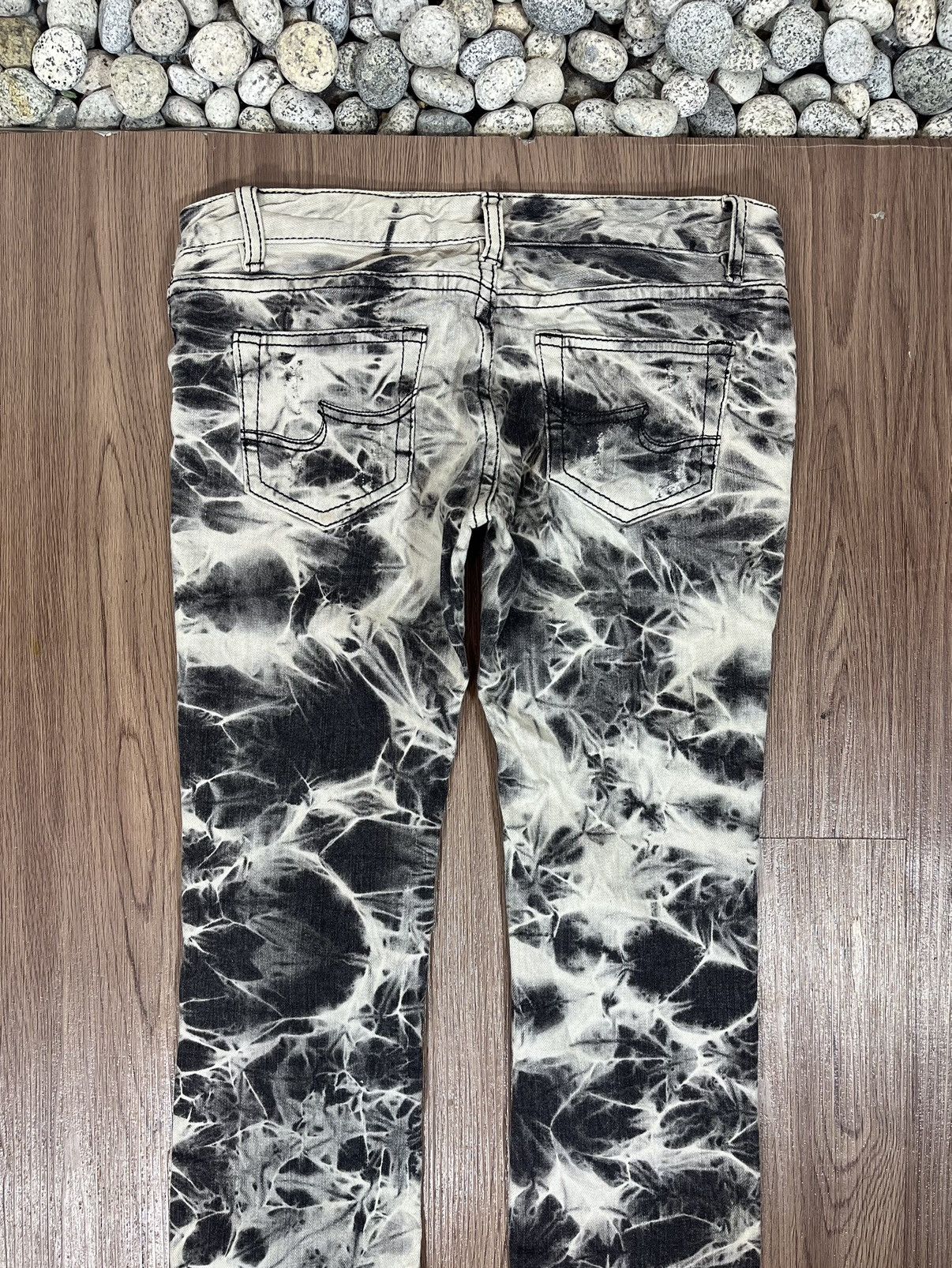 Punk and Yo Lil’ Marv Distressed Marble Wash Jeans Size US 31 - 4 Thumbnail