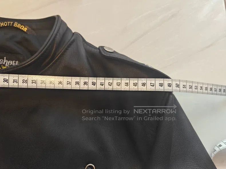 Schott Schott NYC stand-up collar cable-stayed motorcycle cowhide Size US XXL / EU 58 / 5 - 2 Thumbnail