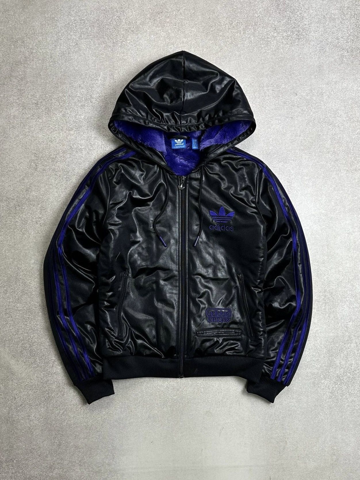 Adidas Vintage Adidas Chile 62 Hooded Zip Bomber Jacket M Size M / US 6-8 / IT 42-44 - 1 Thumbnail