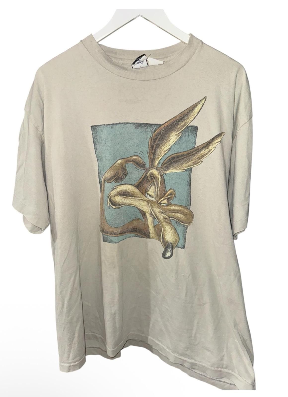 Warner Bros Looney Tunes 1995 Vintage Wile E. Warner Bros. T-Shirt 2XL Size US XXL / EU 58 / 5 - 1 Thumbnail