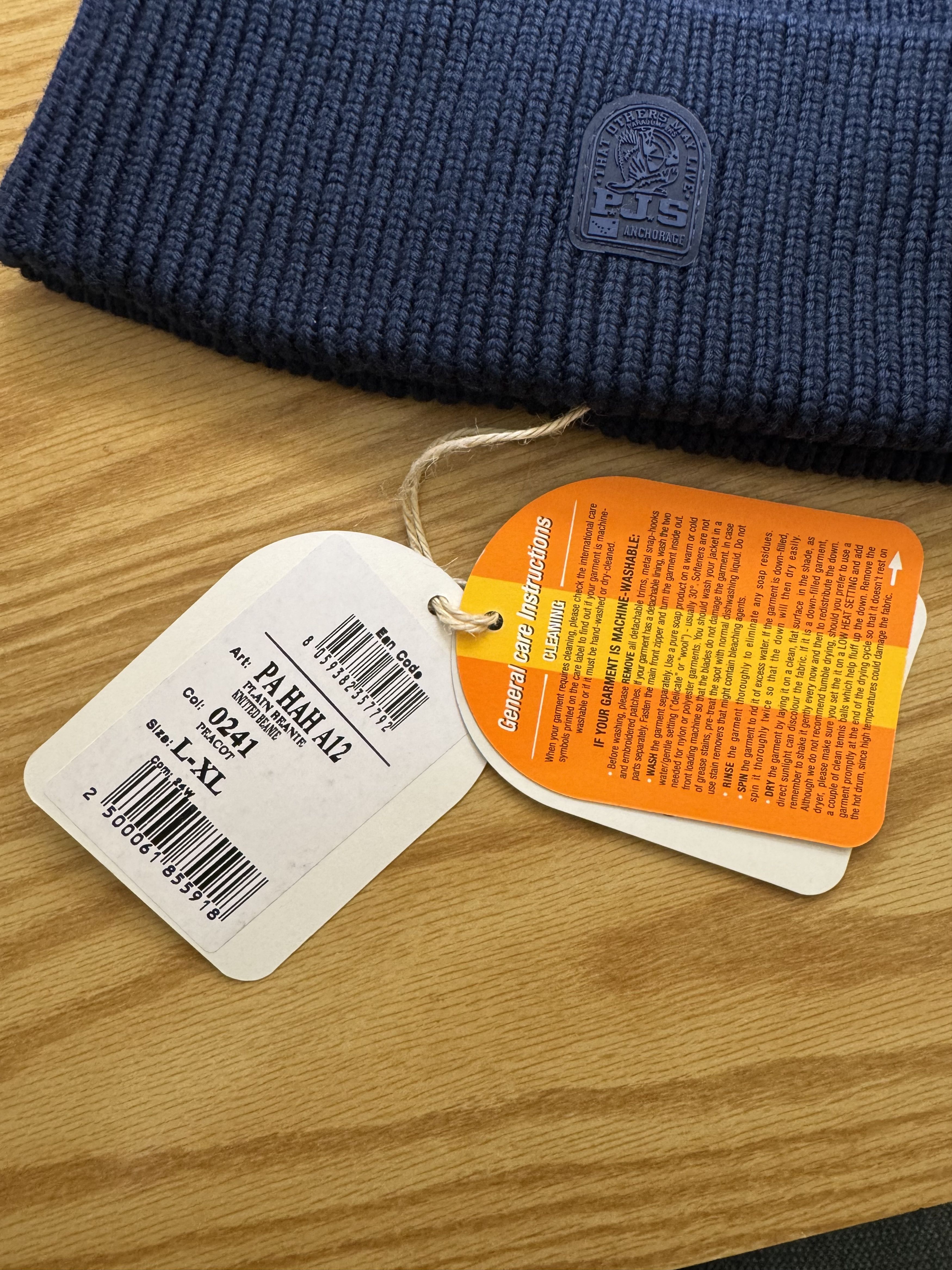 Parajumpers Parajumpers Navy Blue Plain Beanie Hat Monochrome Knit Size ONE SIZE - 2 Thumbnail