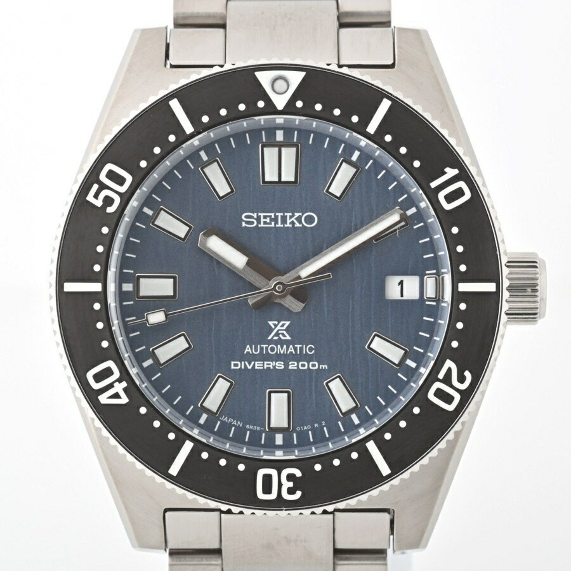 image of Seiko Prospex Diver Scuba Sbdc165 6R35-01V0 1965 Mechanical Divers Modern Design Save The Ocean Blu