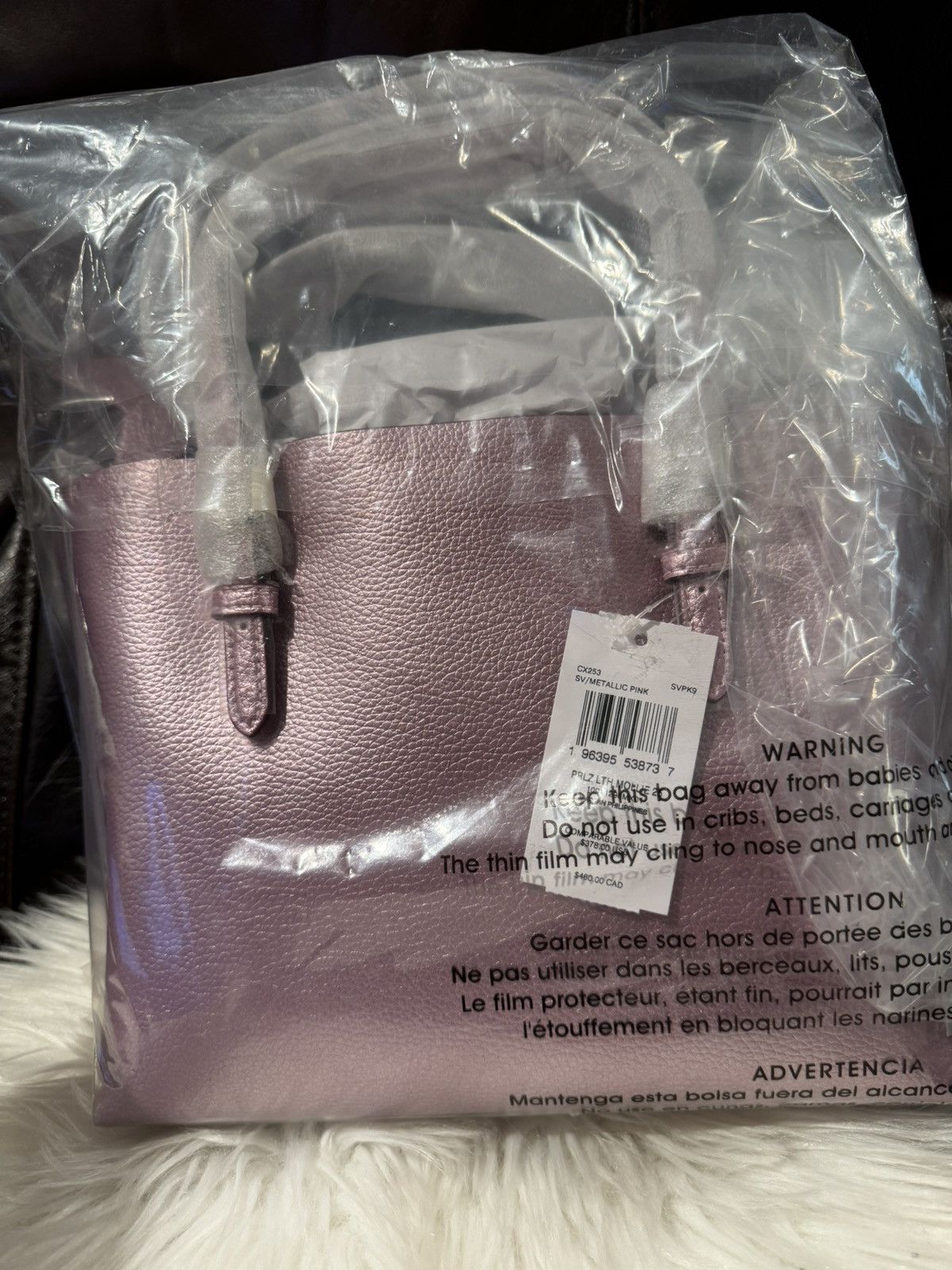 Coach NWT Coach Mollie Tote Bag 25 CX253 In metallic pink Limited Size ONE SIZE - 10 Thumbnail