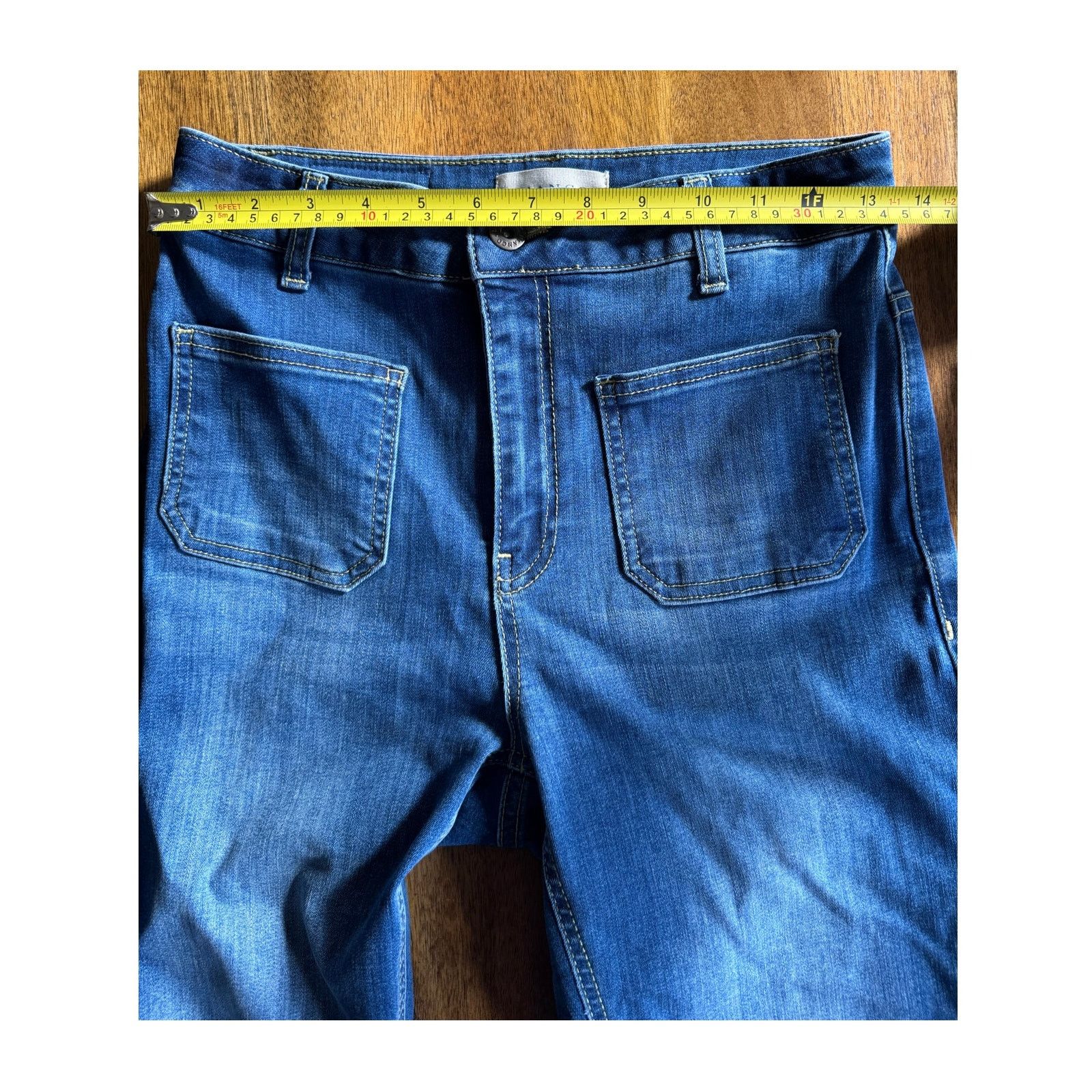 Other Bianco Lian Bootcut Jeans Womens 27 Raw Hem Mid Rise Denim Size 27" / US 4 / IT 40 - 6 Thumbnail