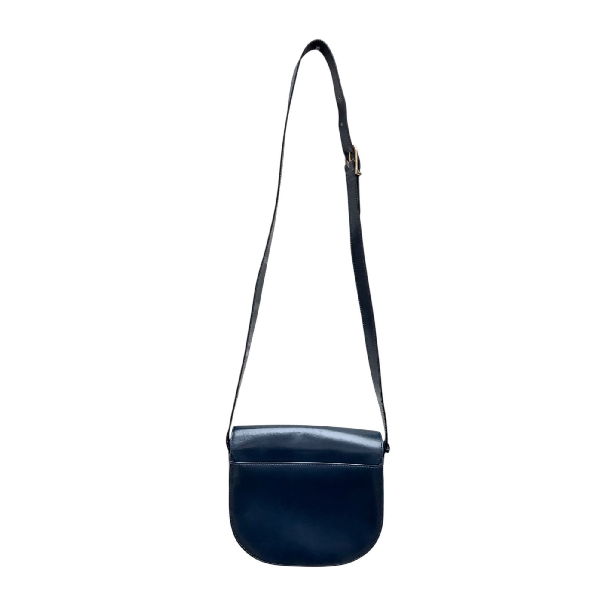 Celine Celine Vintage Navy Leather Shoulder Bag Made in France Size ONE SIZE - 3 Thumbnail