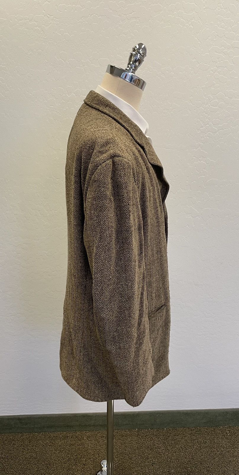Armani Collezioni × Vintage 3-Button Herringbone Jacket Size 46R - 3 Thumbnail