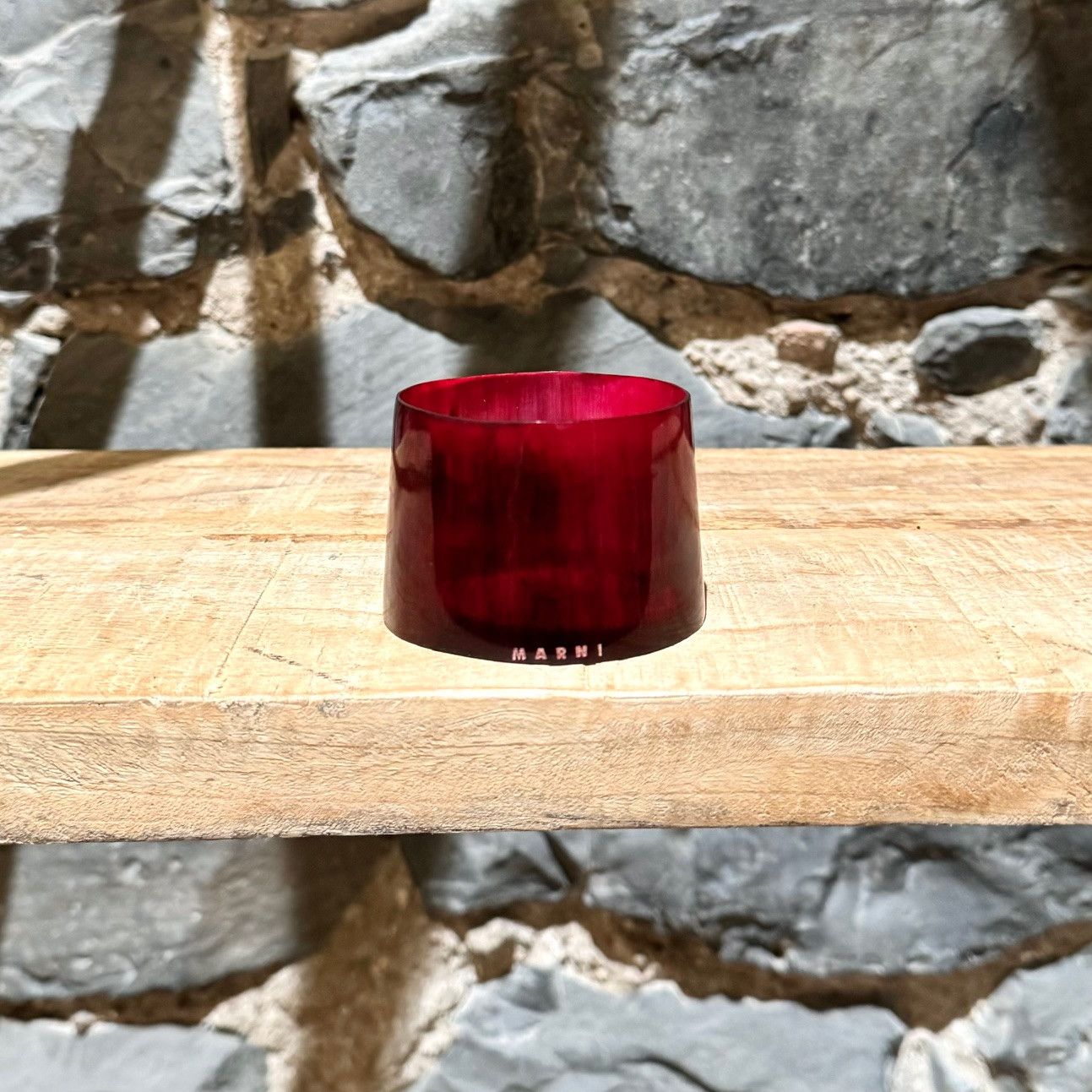 Marni Marni Red Pink Horn Wide Bracelet Size ONE SIZE - 2 Thumbnail