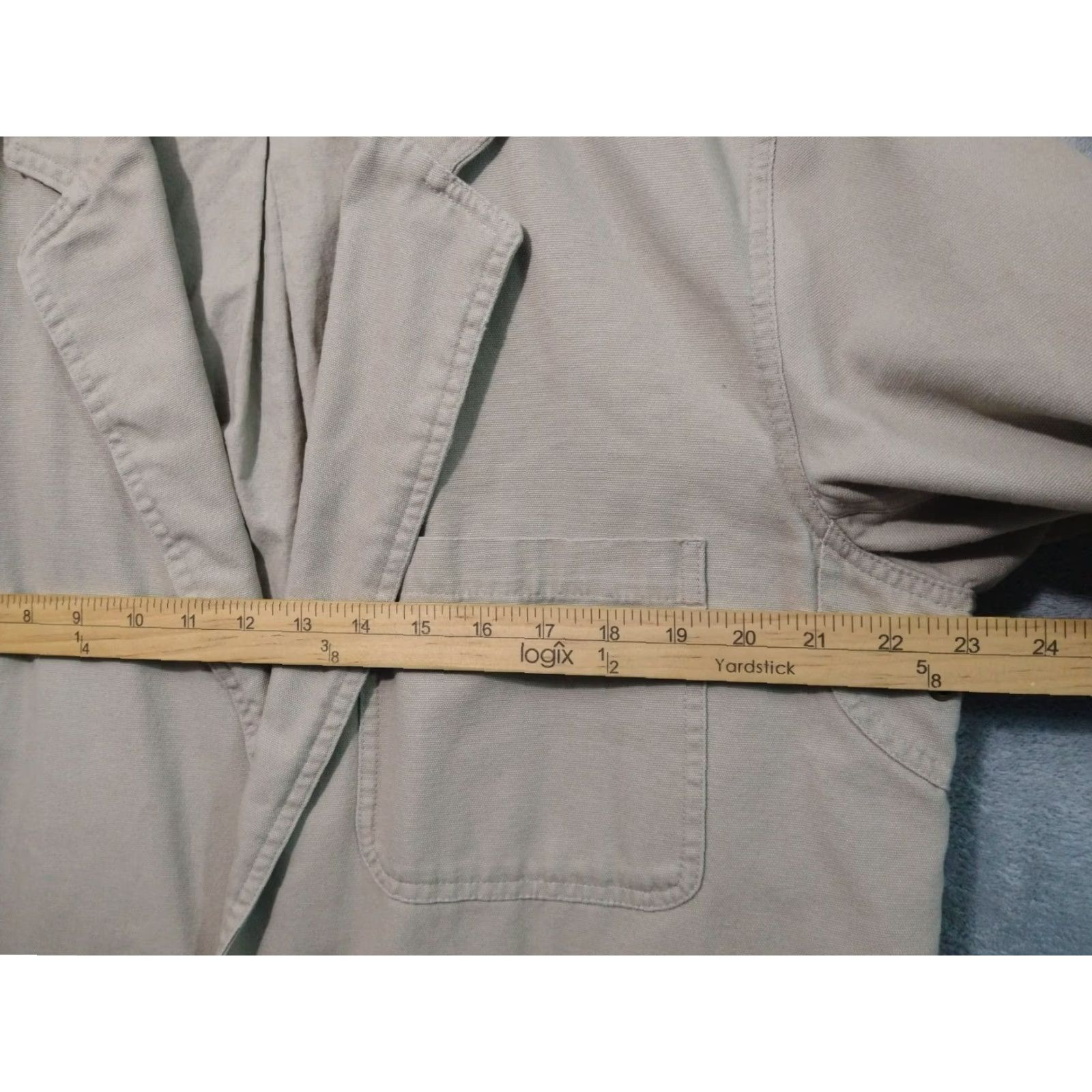 Duluth Trading Company Duluth Trading Co. Blazer Mens LT Large Tall Beige Safari Jacket Presentation Twill Size 42R - 5 Thumbnail