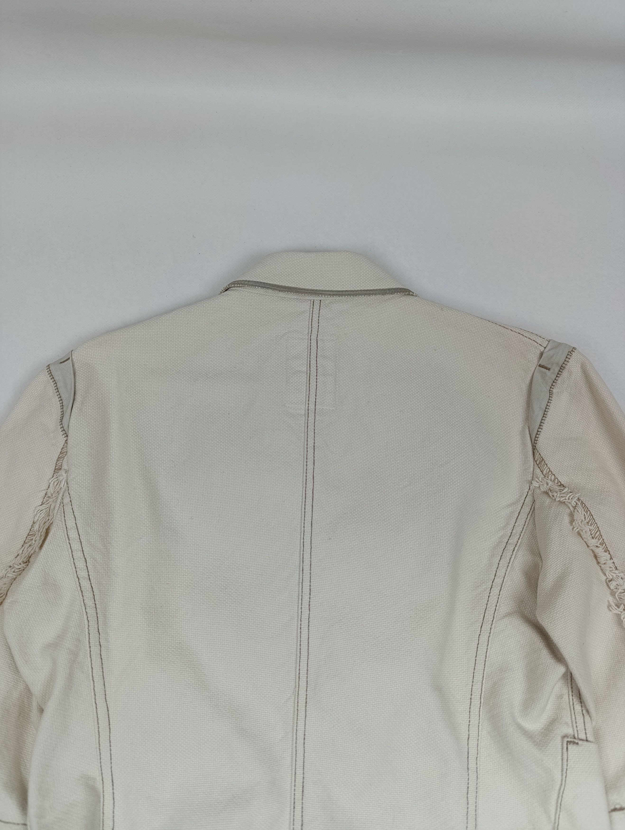 Marithe + Francois Girbaud VINTAGE MARITHE FRANCOIS GIRBAUD CANVAS FRAYED BLAZER JACKET Size M / US 6-8 / IT 42-44 - 17 Thumbnail