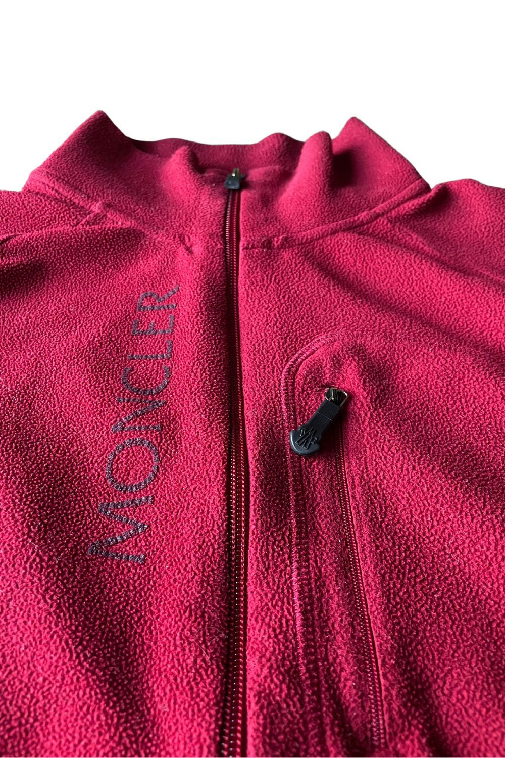 Moncler × Vintage Moncler Vintage Fleece Jacket Zip Red Size XL Size US XL / EU 56 / 4 - 5 Thumbnail