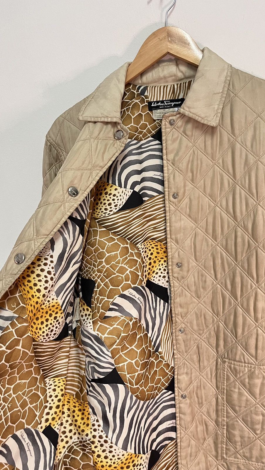 Salvatore Ferragamo Salvatore Ferragamo Quilted Leopard Jacket. Size US S / EU 44-46 / 1 - 1 Thumbnail